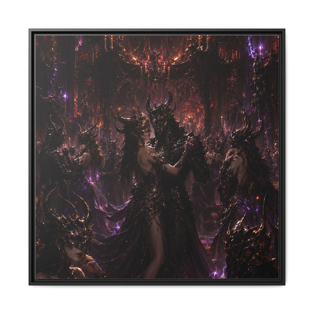 Framed Matte Canvas — Dark Fantasy Demon Lord Wall Art