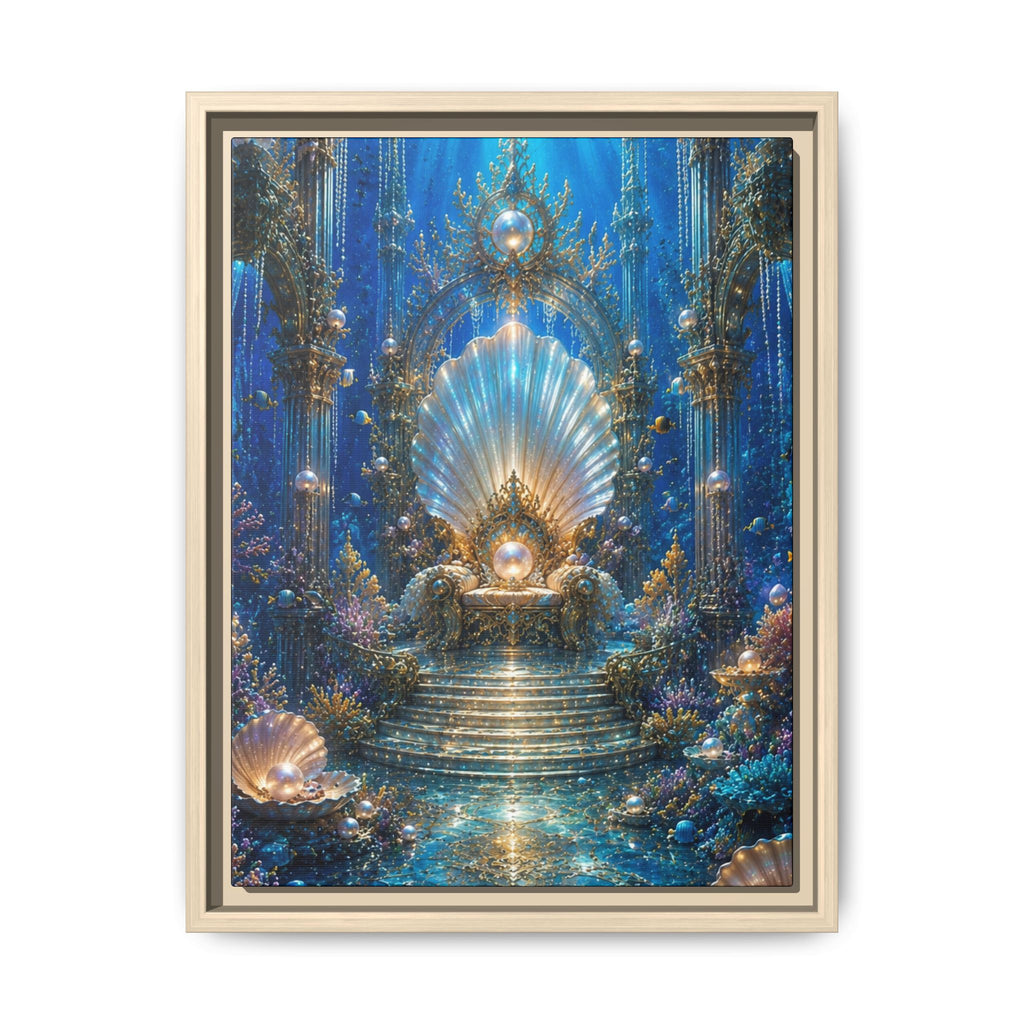 Underwater Palace Fine Art Paper Print — Mermaid Throne Ocean Fantasy Print