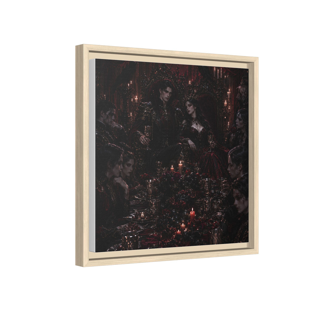 Gothic Victorian Dinner Party Matte Framed Canvas