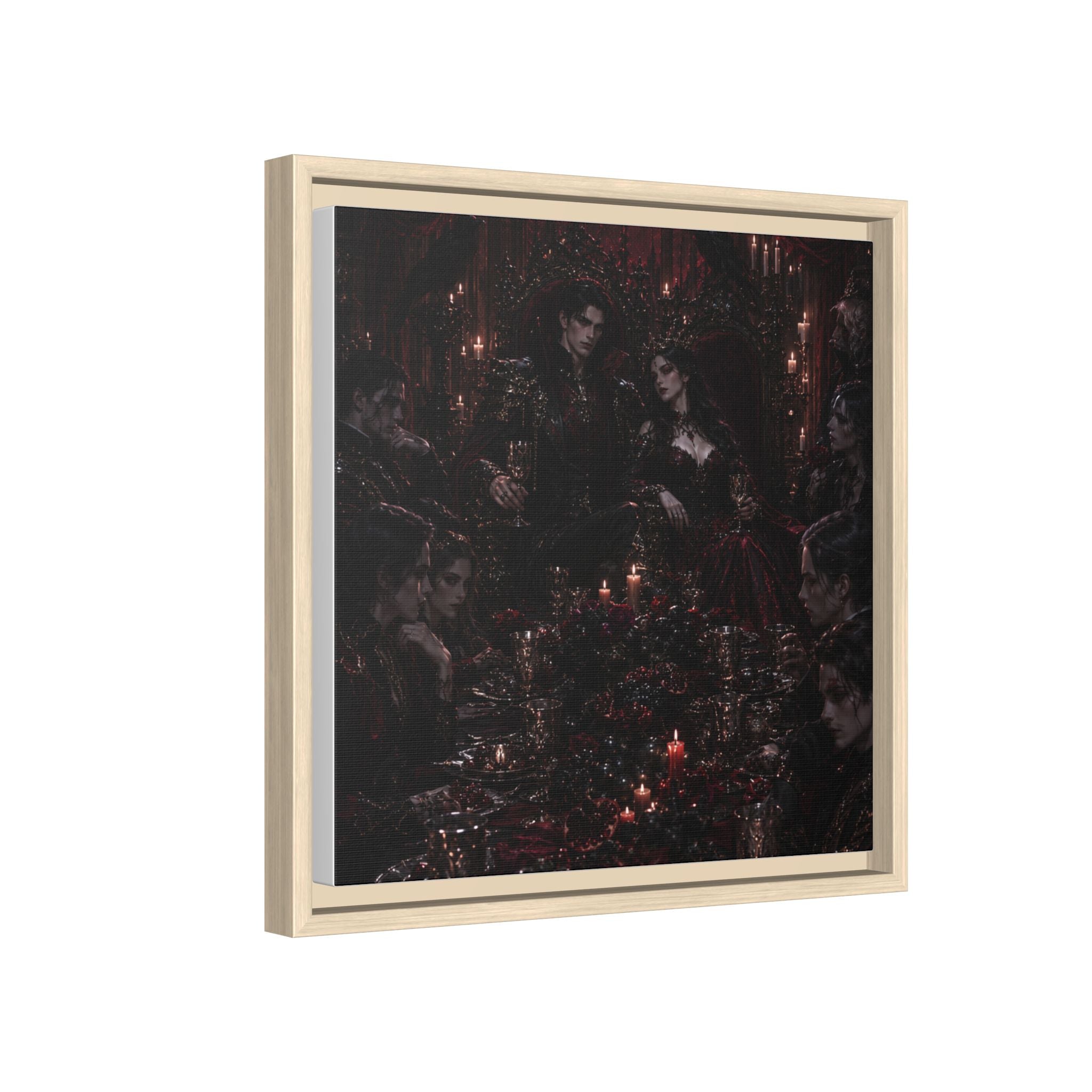 Gothic Victorian Dinner Party Matte Framed Canvas