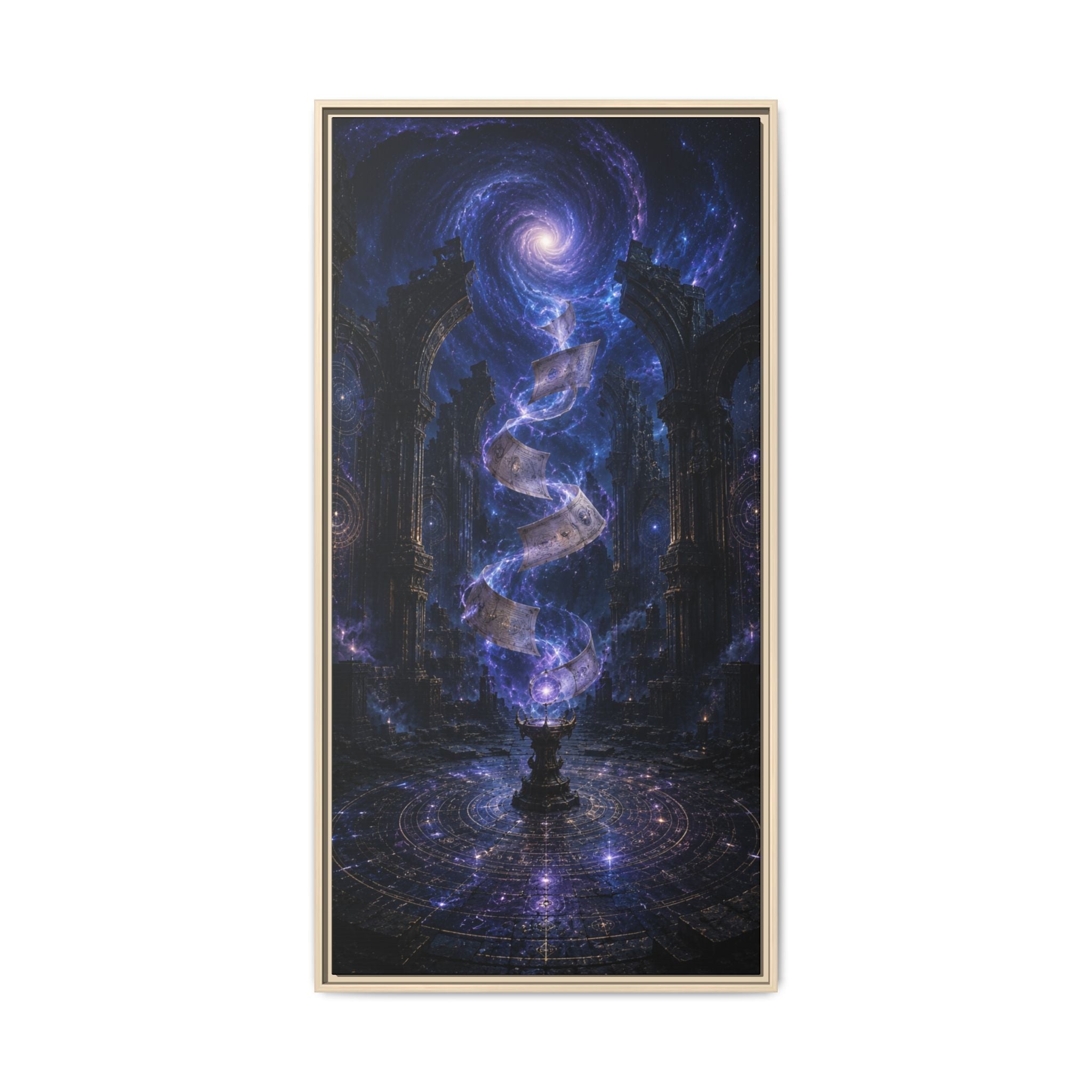 Cosmic Spiral Fine Art Paper Print — Mystical Galaxy Wall Decor