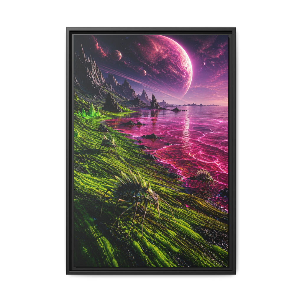Fine Art Paper Print - Neon Alien Landscape Wall Art