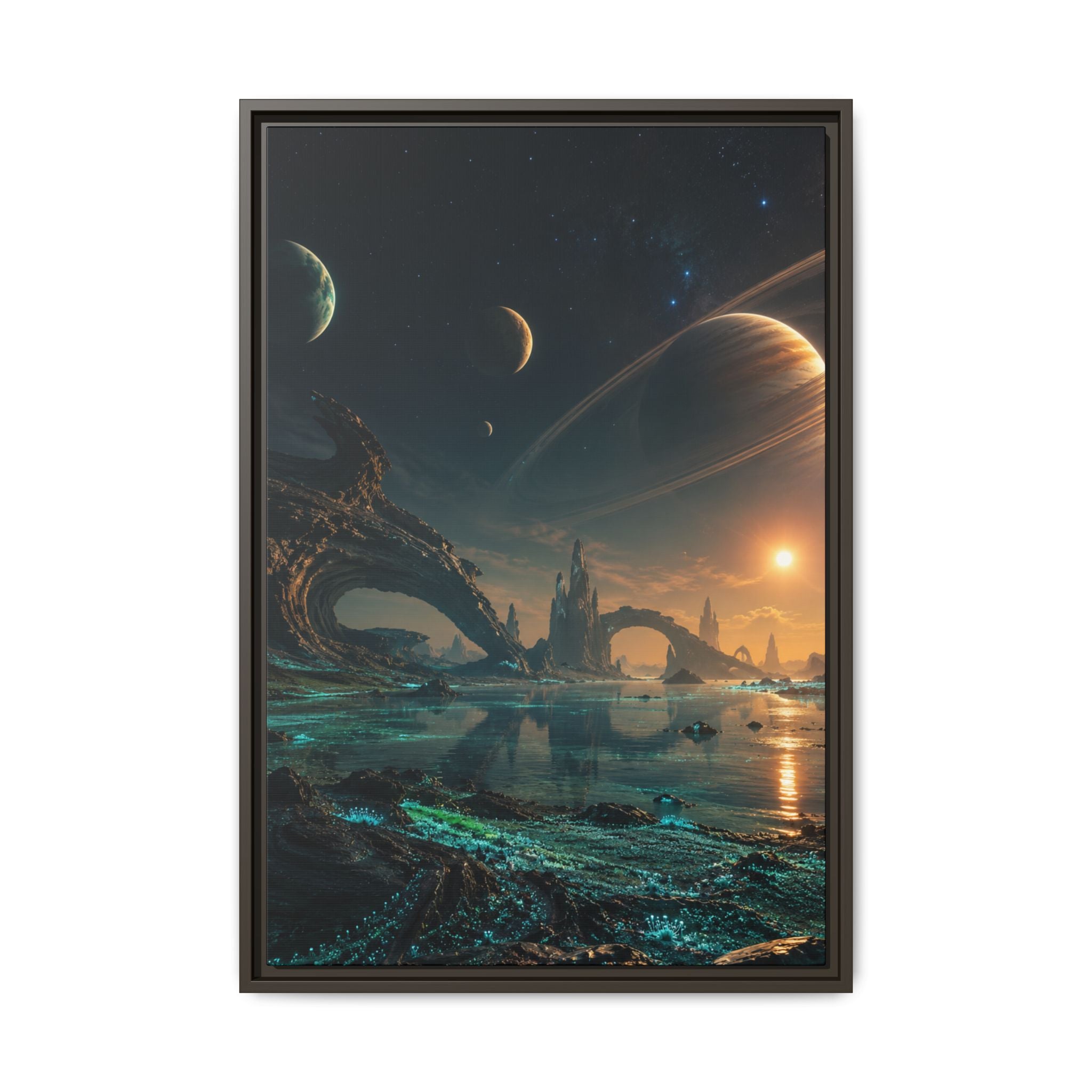 Fine Art Paper Print: Alien Seascape Sci‑Fi Landscape Wall Art