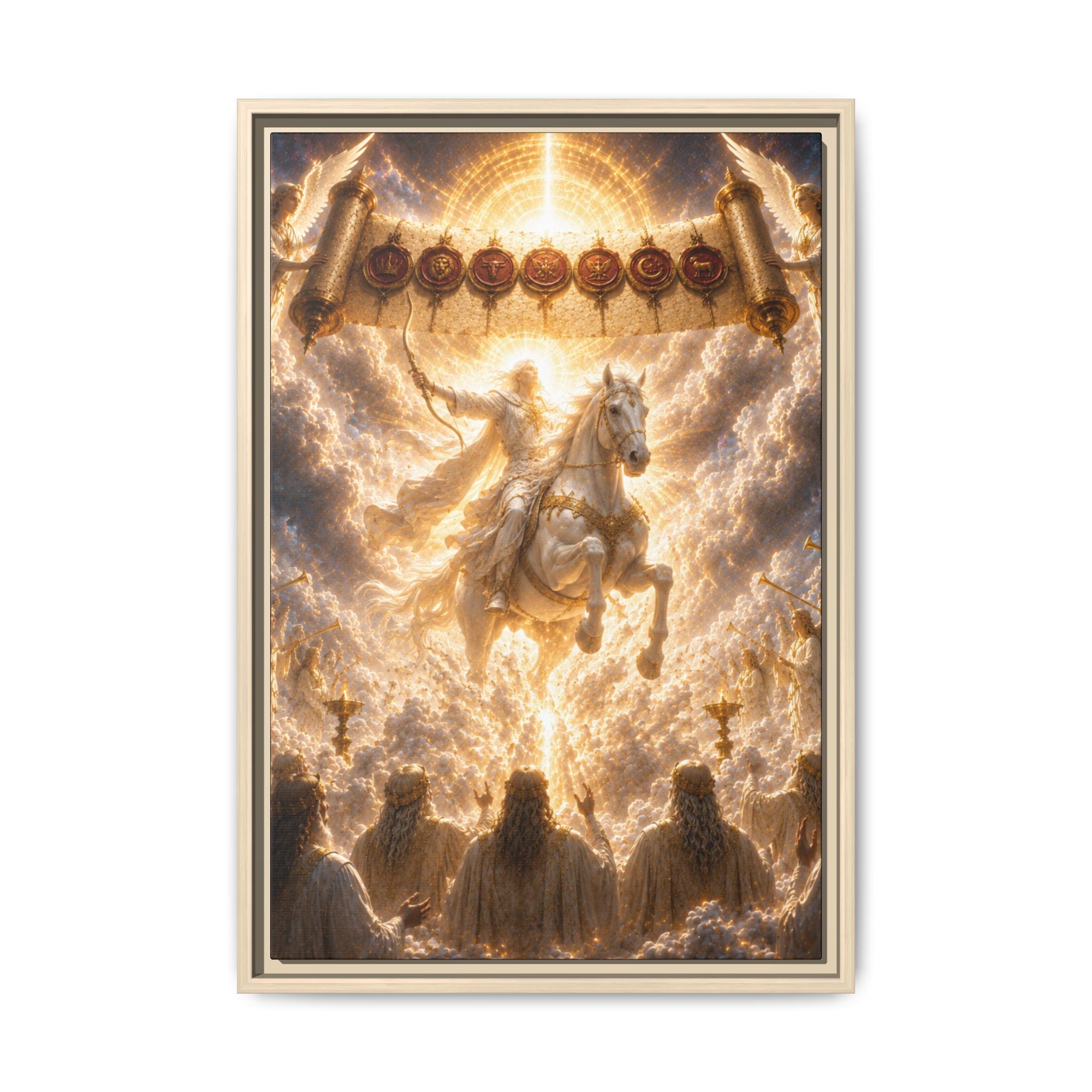 Fine Art Paper Print – Glorious Rider on White Horse Religious Wall Art