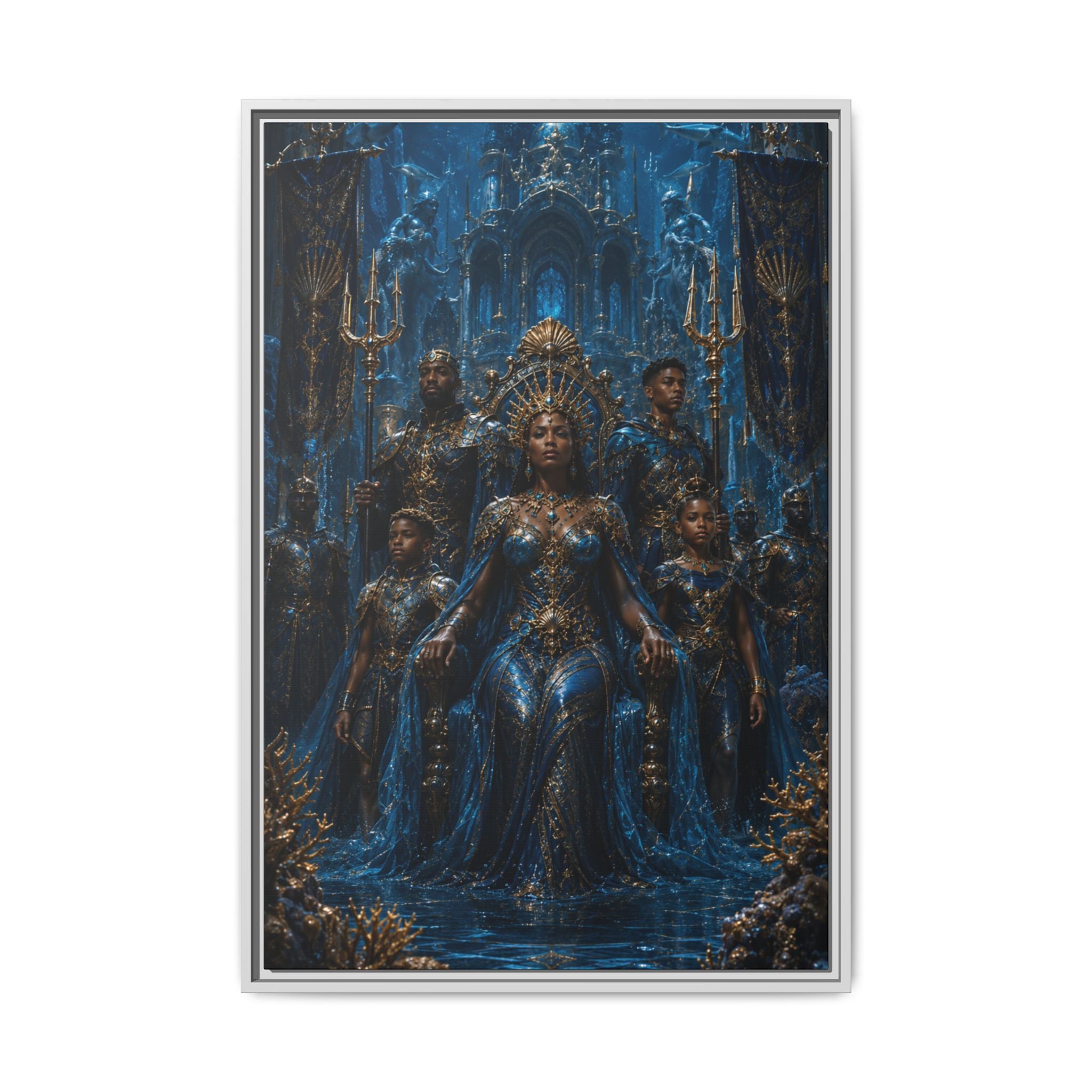 The War of Sacred Crowns: Empress of House Vaeloryn— Oceanic Fantasy Wall Art Fine Art Paper Print