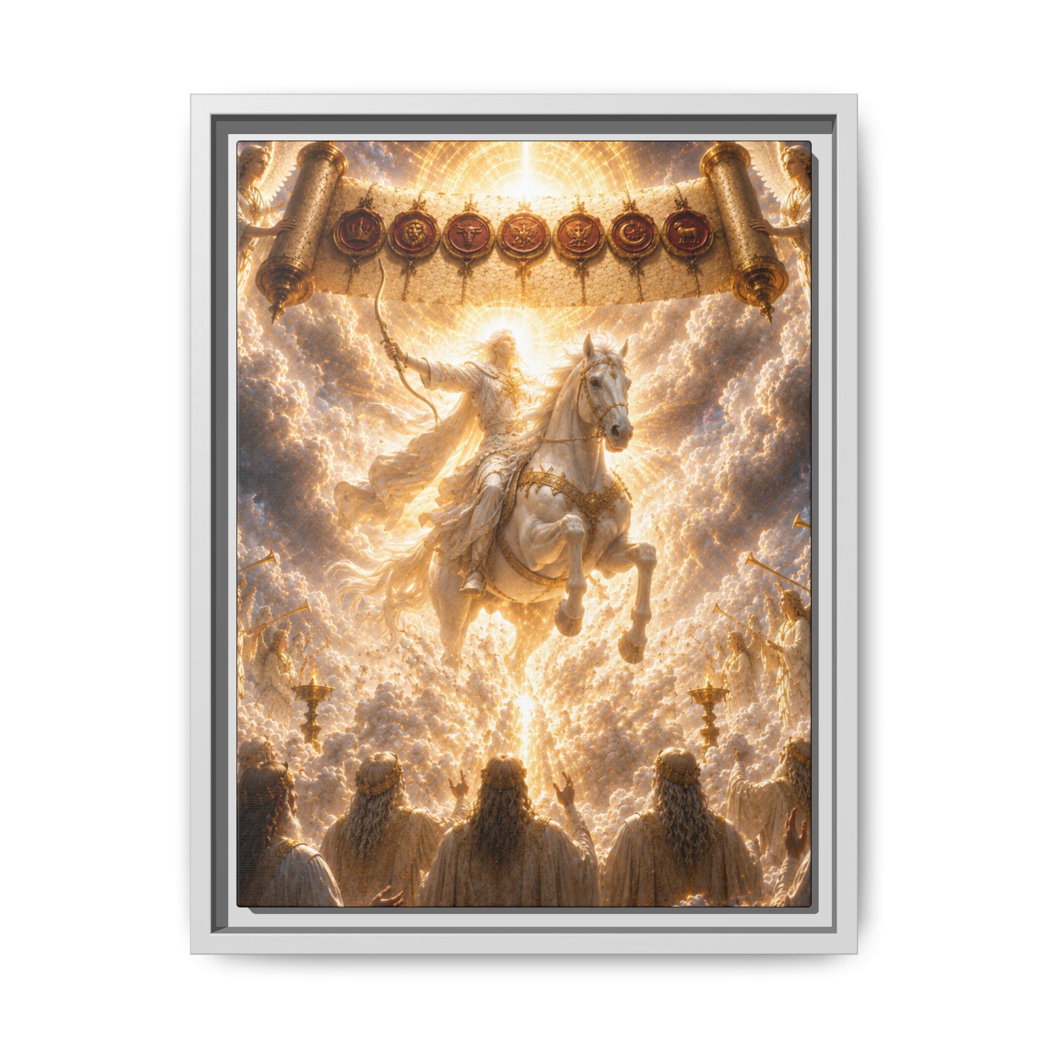 Fine Art Paper Print – Glorious Rider on White Horse Religious Wall Art