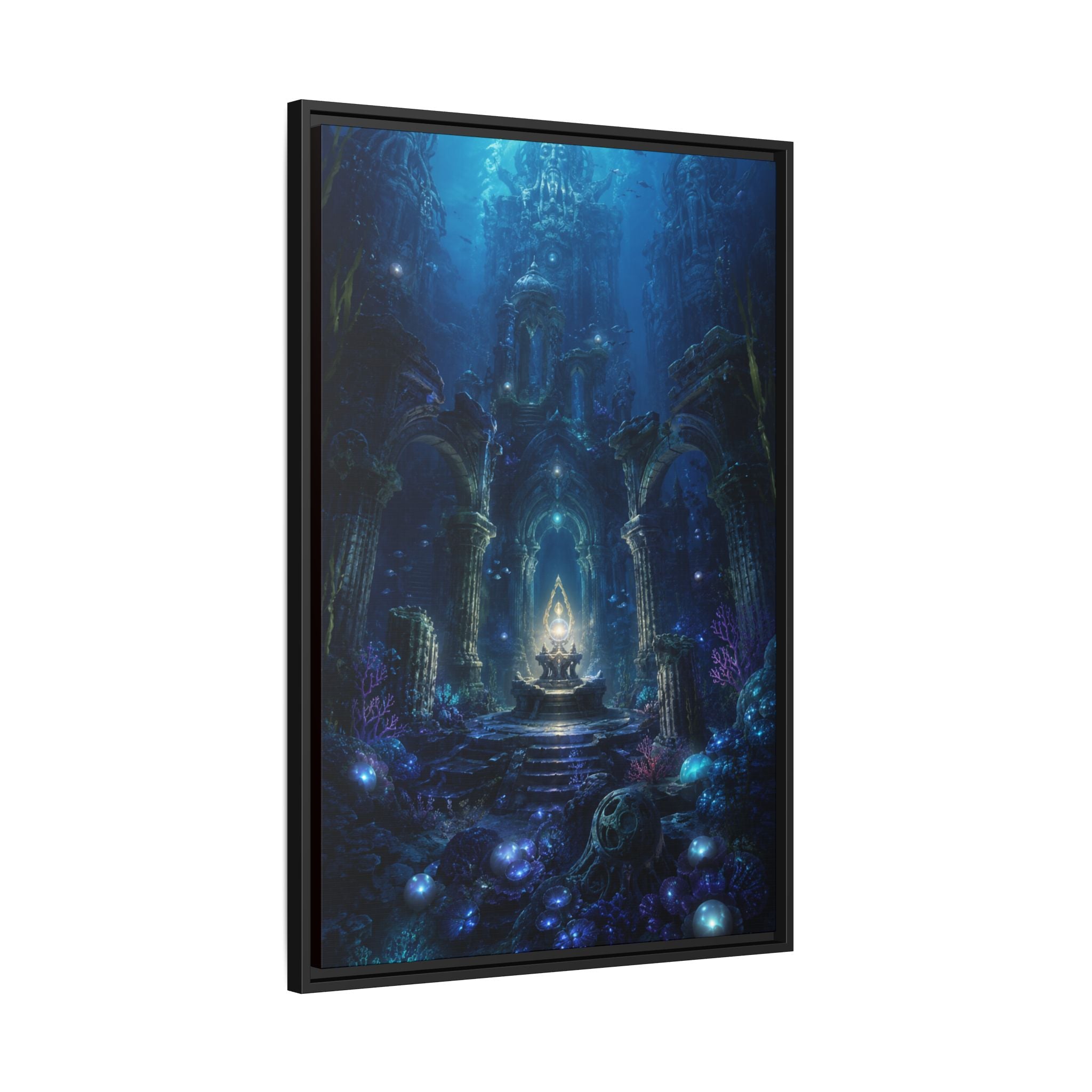 Fine Art Paper Print - Enchanted Underwater Temple Fantasy Art