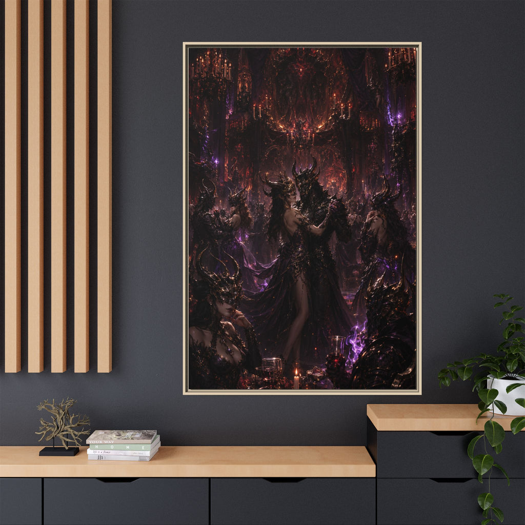 Framed Matte Canvas — Dark Fantasy Demon Lord Wall Art