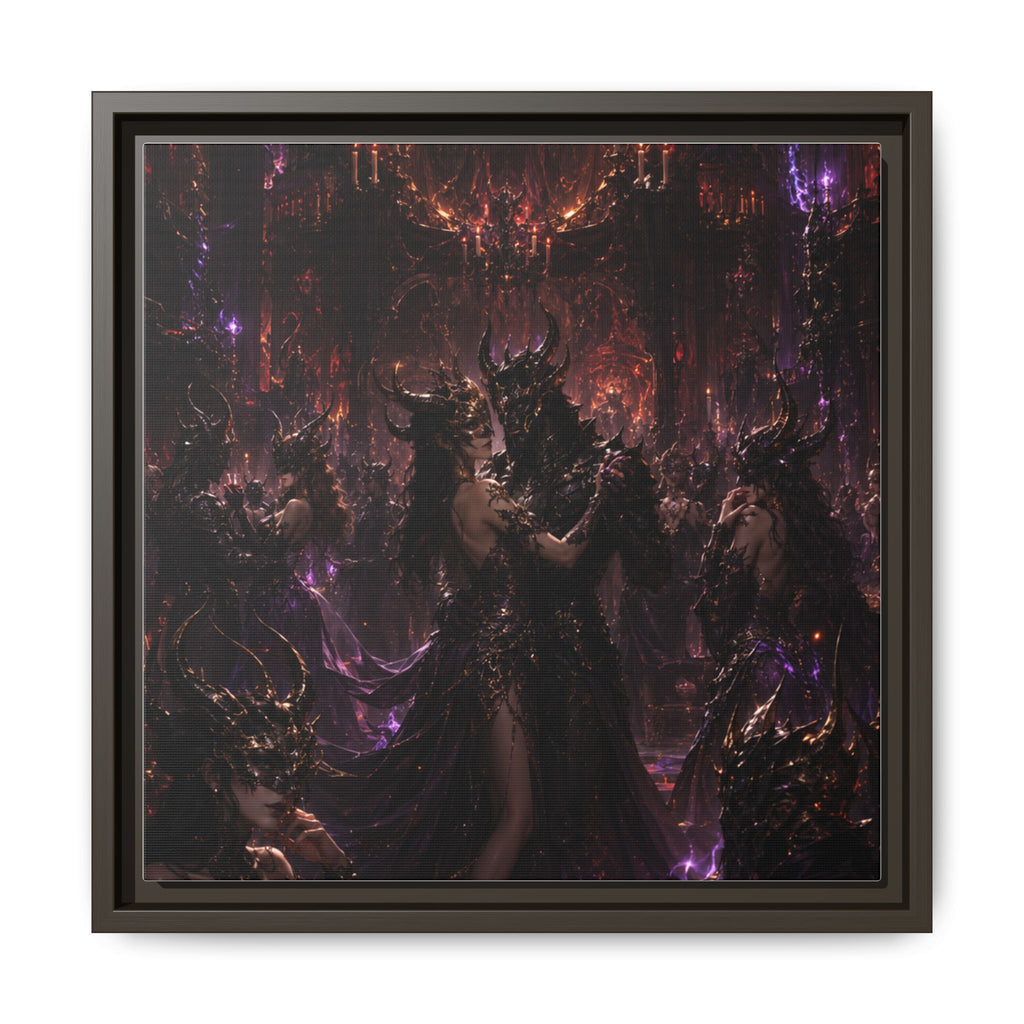 Framed Matte Canvas — Dark Fantasy Demon Lord Wall Art
