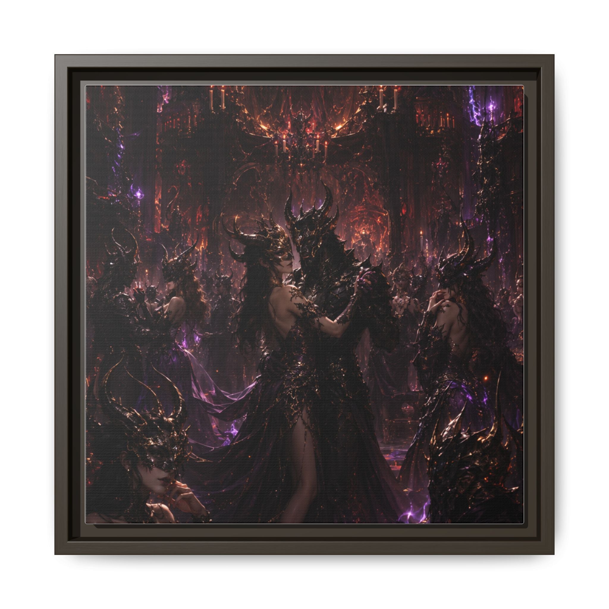 Framed Matte Canvas — Dark Fantasy Demon Lord Wall Art
