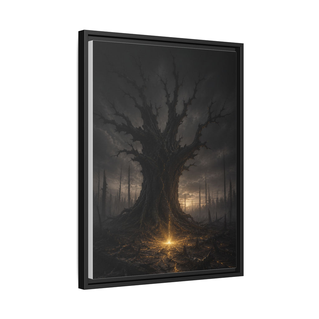 Dark Fantasy Tree Canvas Print — Framed Matte Wall Art