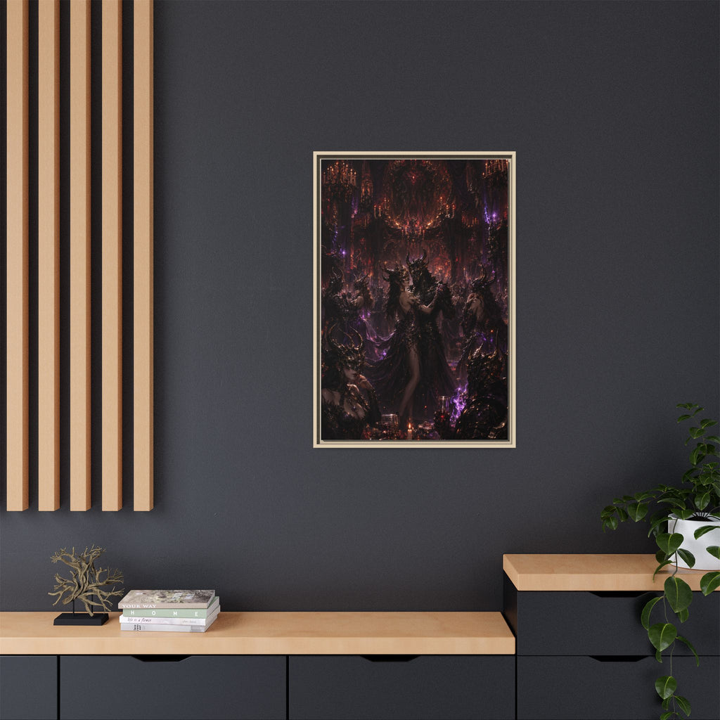 Framed Matte Canvas — Dark Fantasy Demon Lord Wall Art