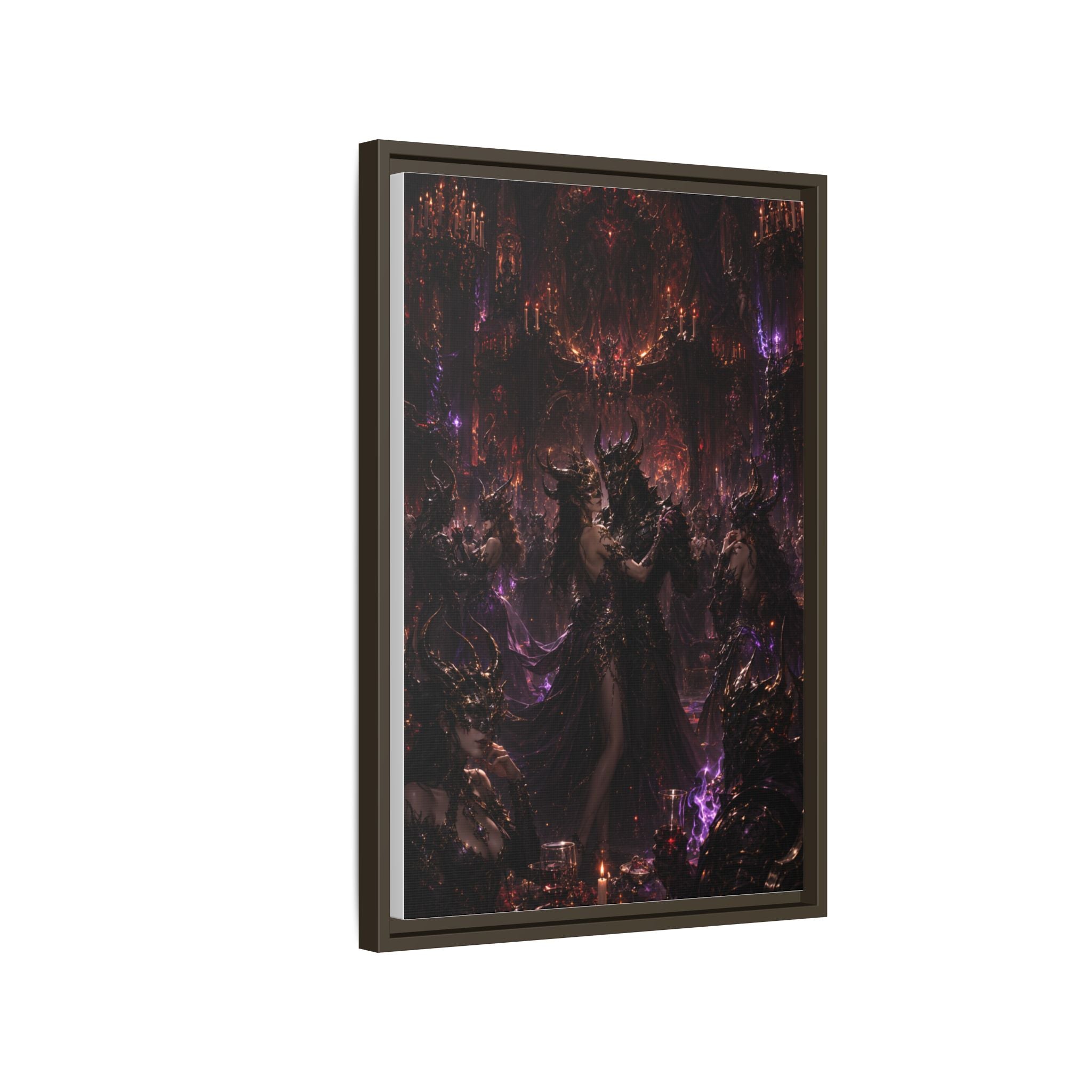Framed Matte Canvas — Dark Fantasy Demon Lord Wall Art