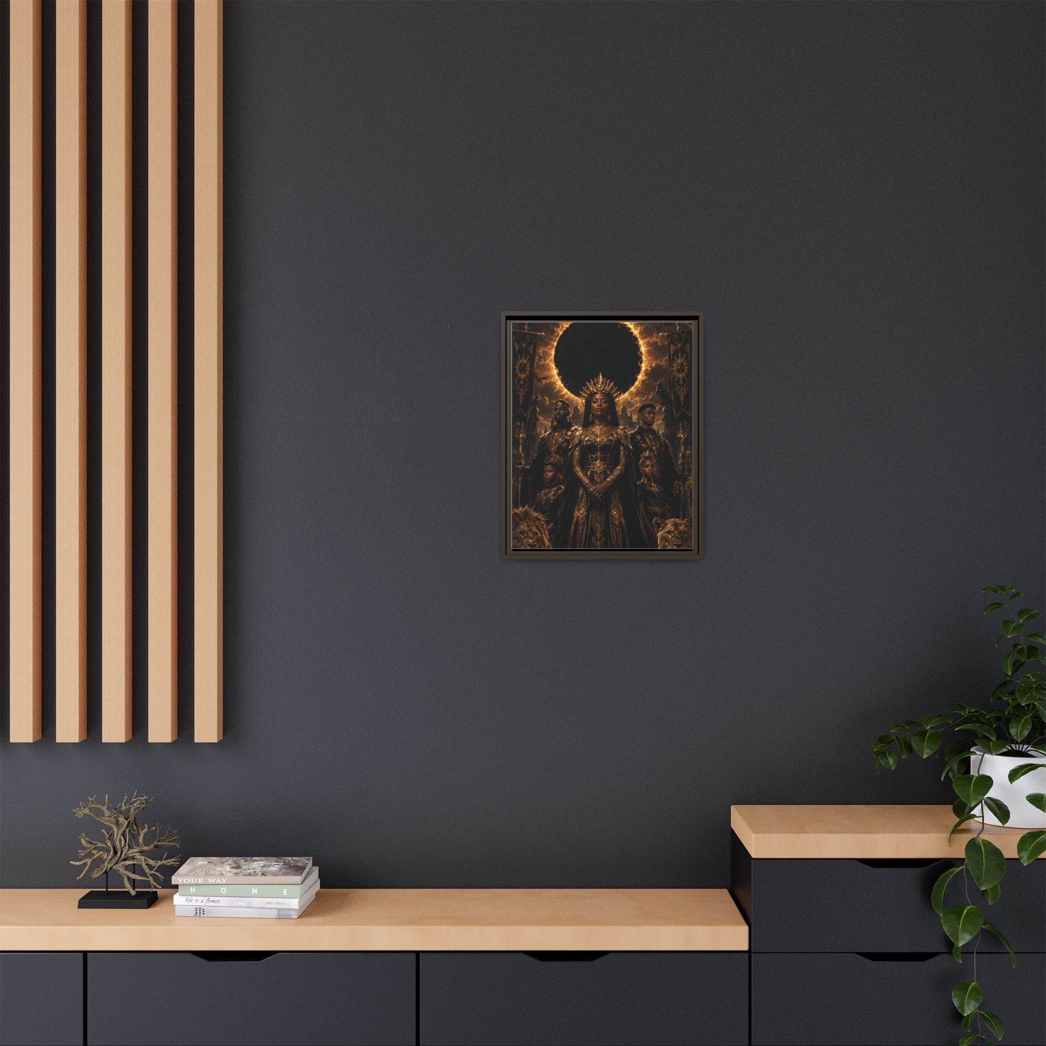 Regal Eclipse Matte Canvas Print — Framed Art Poster