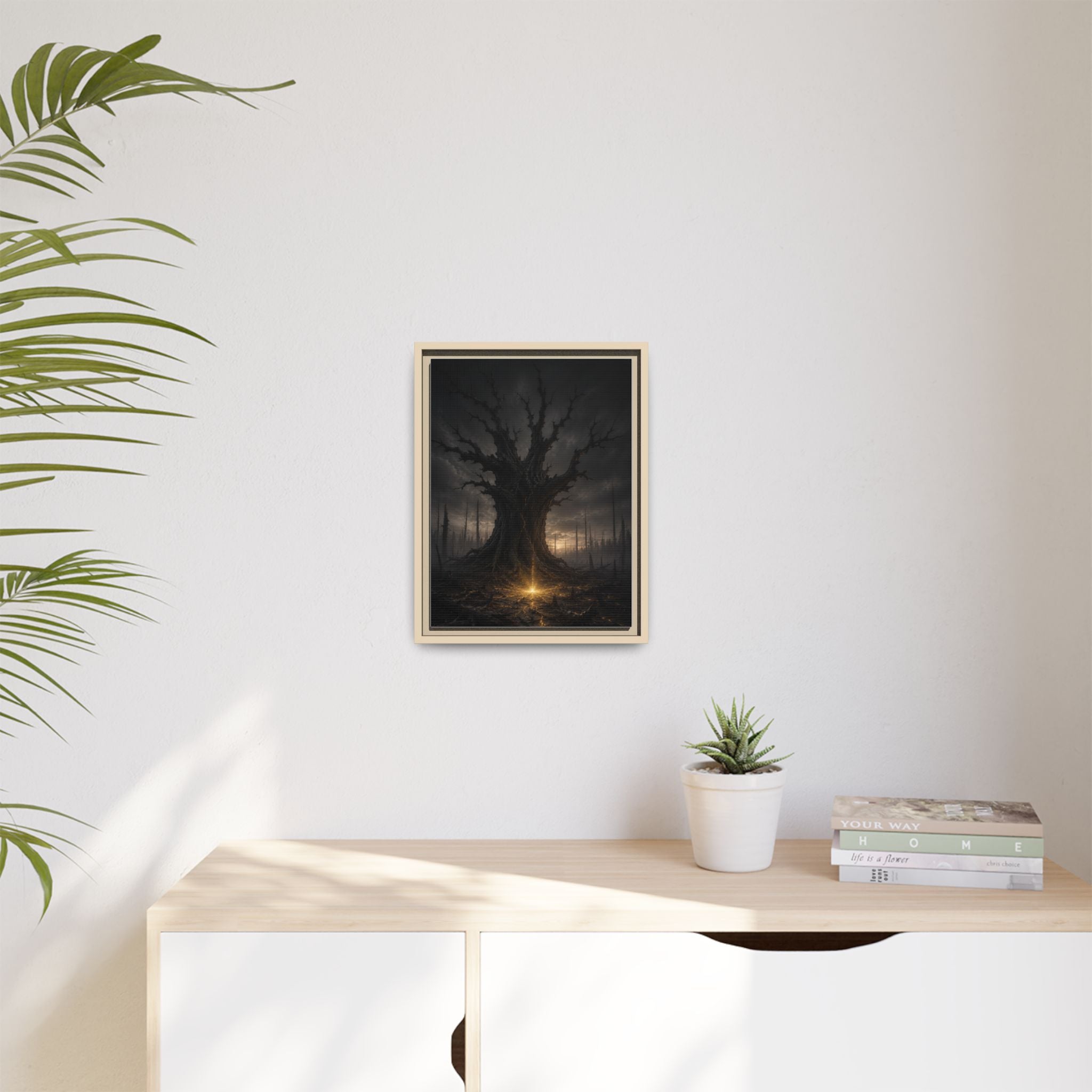 Dark Fantasy Tree Canvas Print — Framed Matte Wall Art