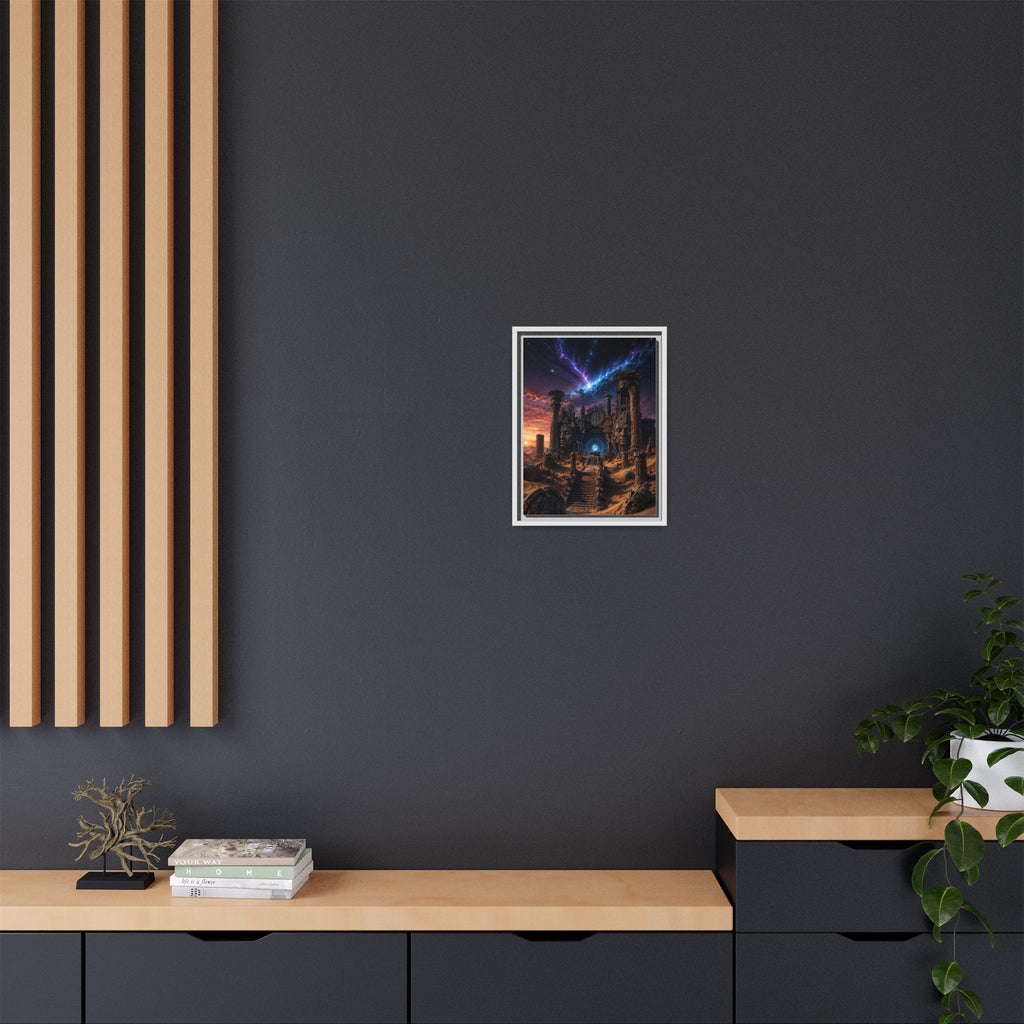Framed Matte Canvas — Mystical Desert Ruins Nightscape