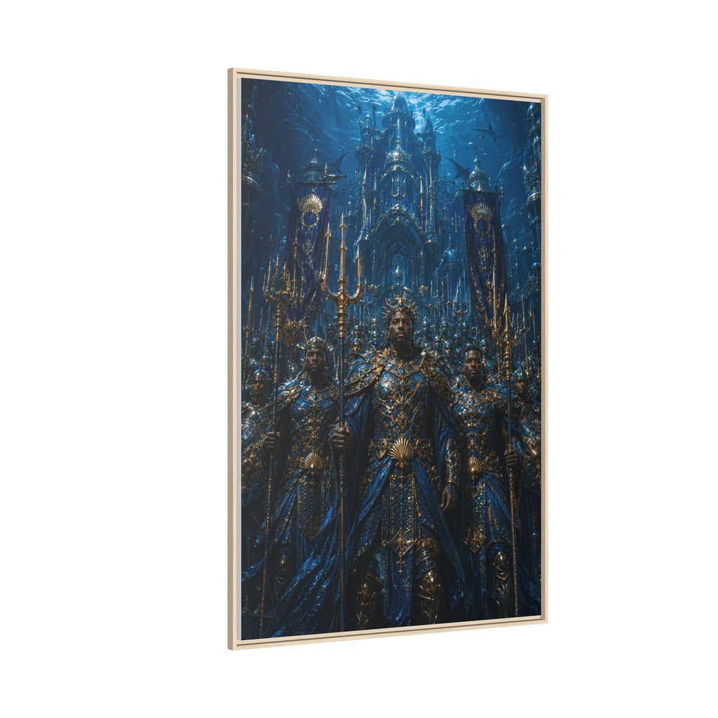 Framed Matte Canvas - Underwater King Artwork
