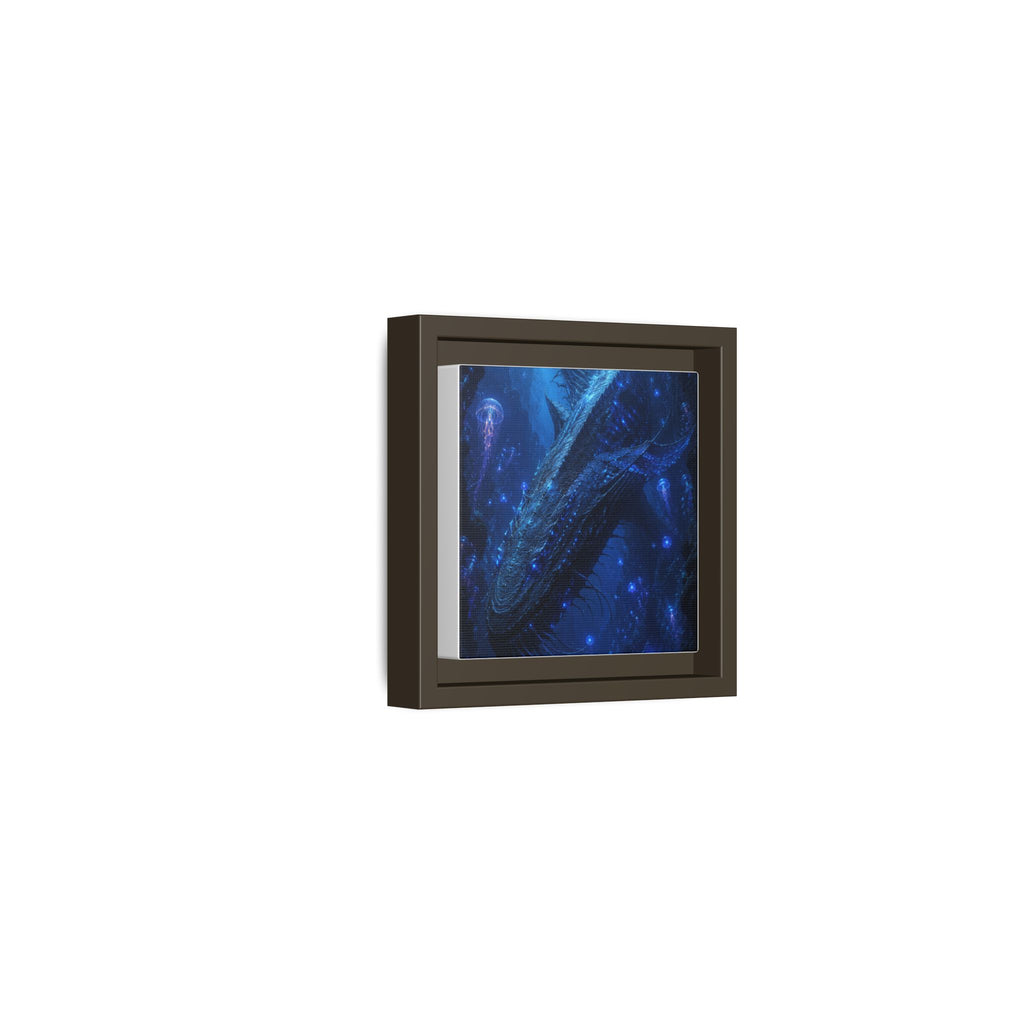 Framed Matte Canvas Art - Deep Sea Leviathan Fantasy Print