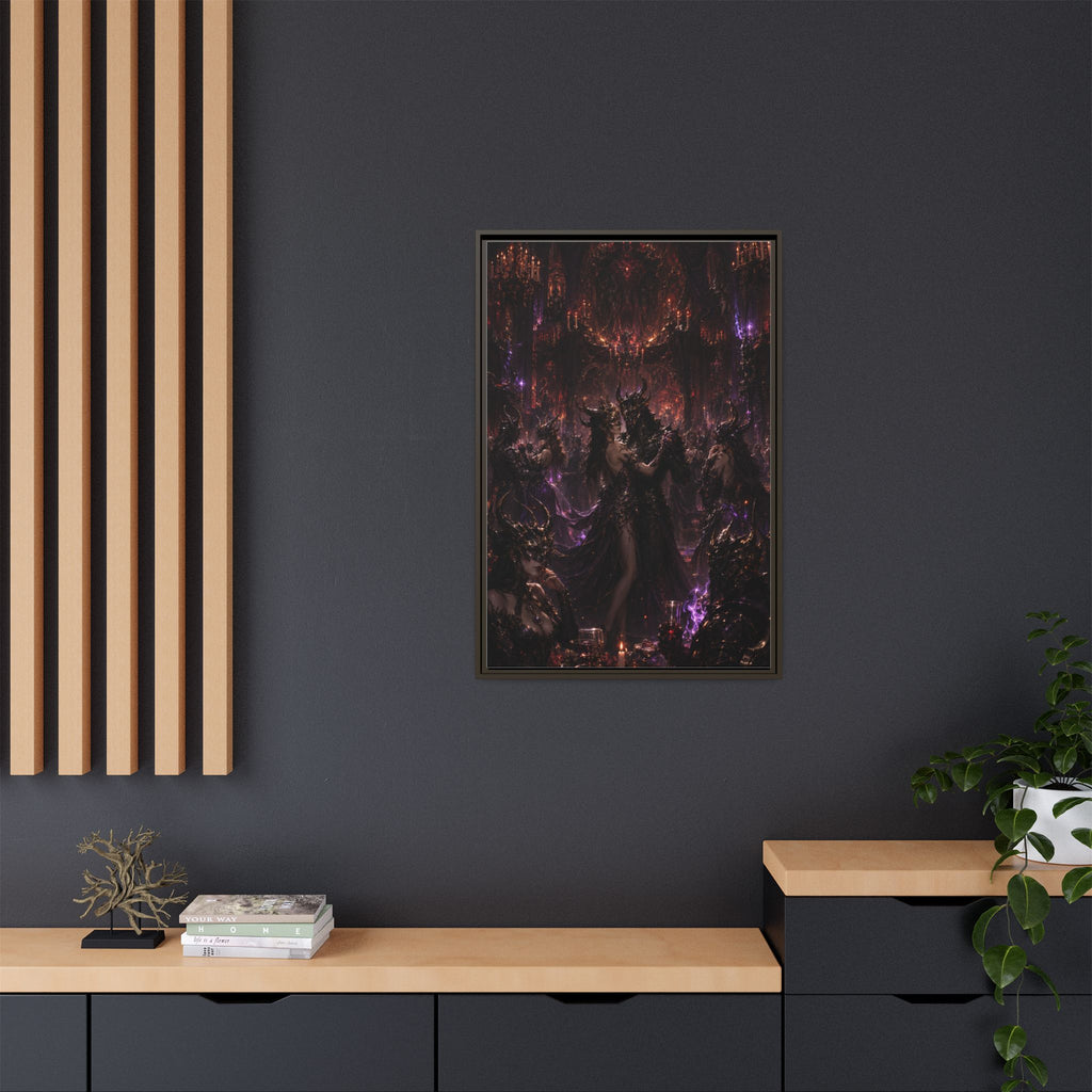 Framed Matte Canvas — Dark Fantasy Demon Lord Wall Art
