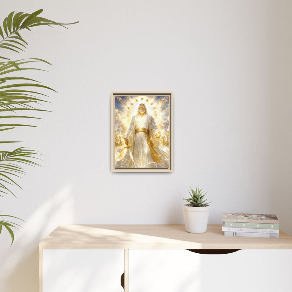 Framed Matte Canvas: Radiant Divine Christ Art Print