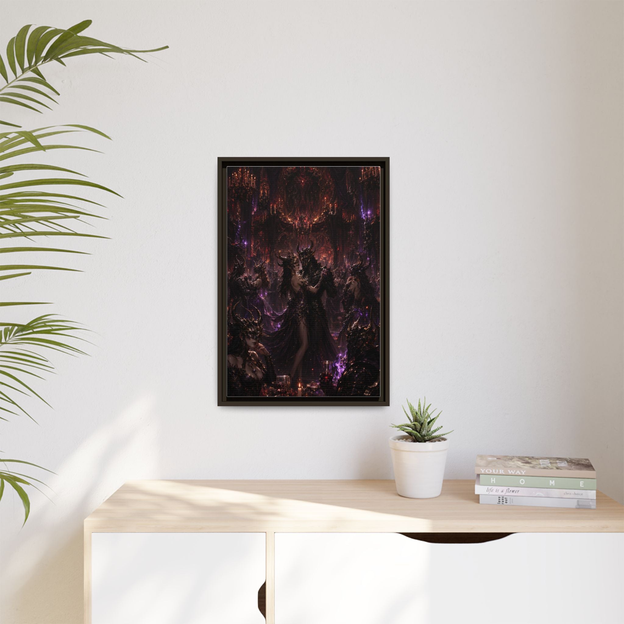 Framed Matte Canvas — Dark Fantasy Demon Lord Wall Art