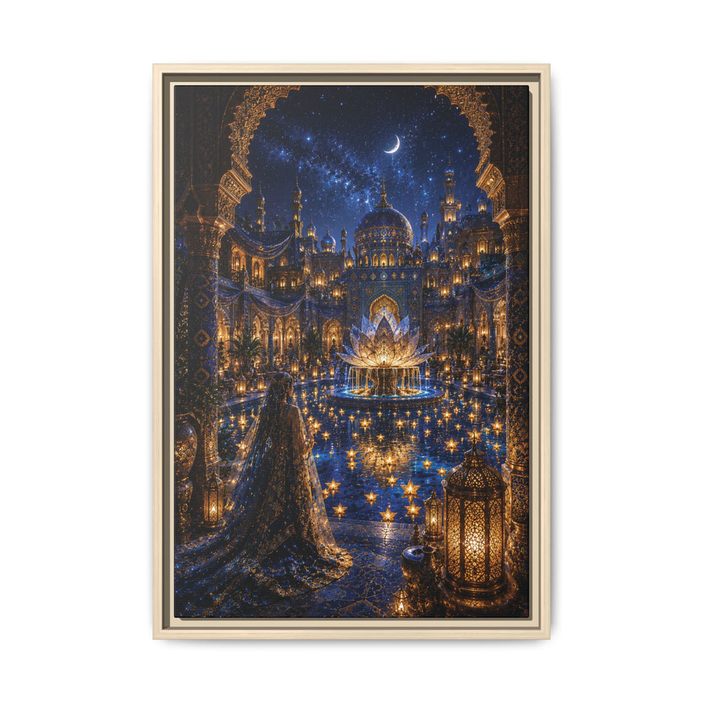 Fine Art Paper Print — Enchanted Ramadan Night Mosque & Lantern Wall Art