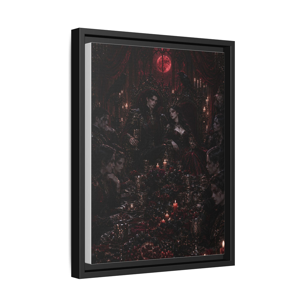 Gothic Victorian Dinner Party Matte Framed Canvas
