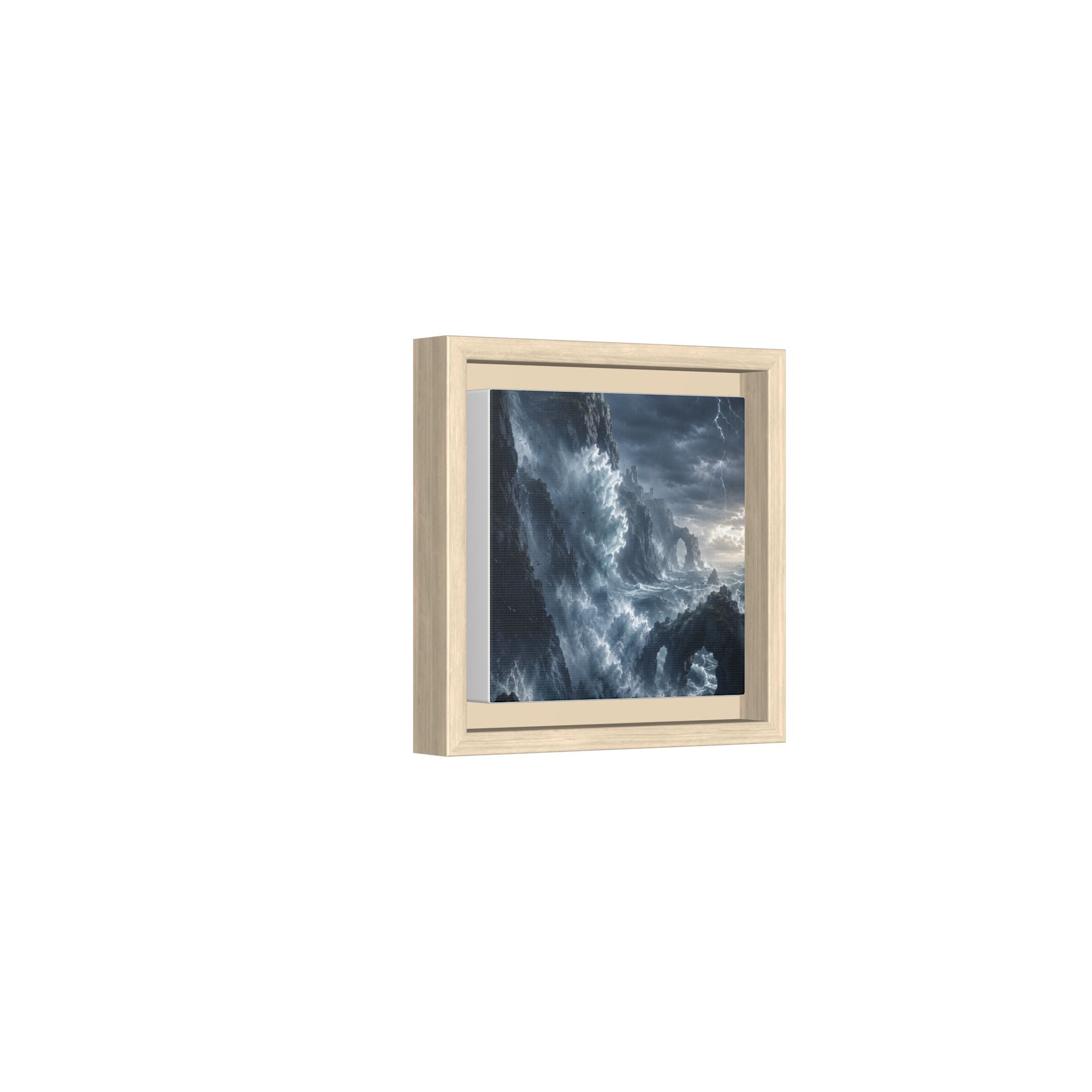 Framed Matte Canvas - Stormy Ocean Fantasy Wall Art