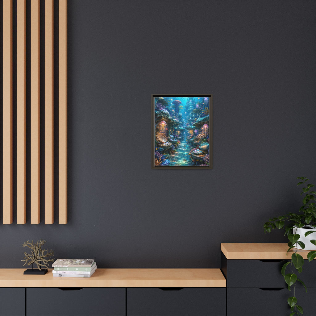 Framed Matte Canvas - Enchanted Underwater Coral Reef Print