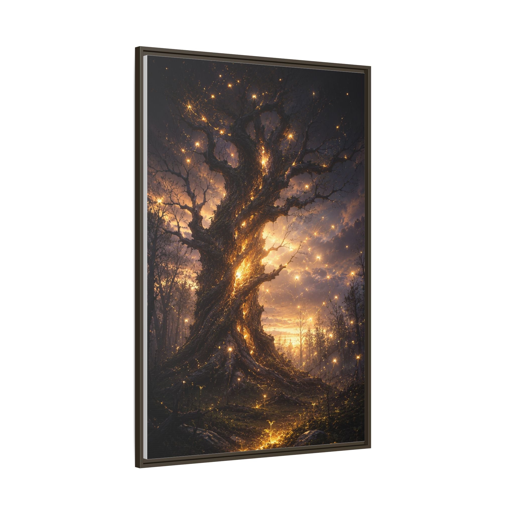 Enchanted Tree Matte Canvas Print — Framed Fantasy Wall Art