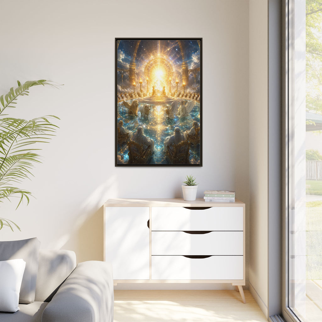Heavenly Throne Room Matte Framed Canvas Print