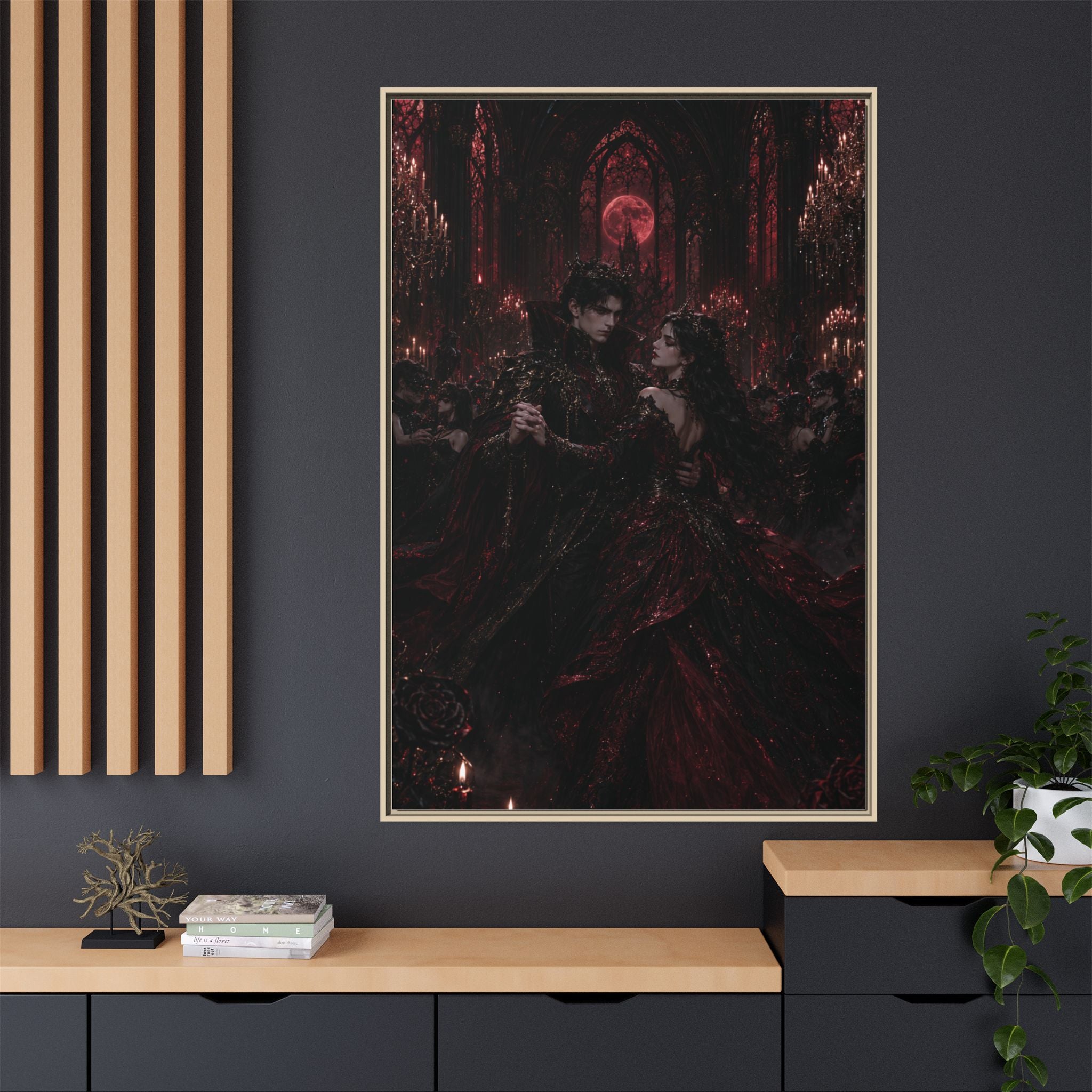 Gothic Romance Matte Canvas Print (Framed)