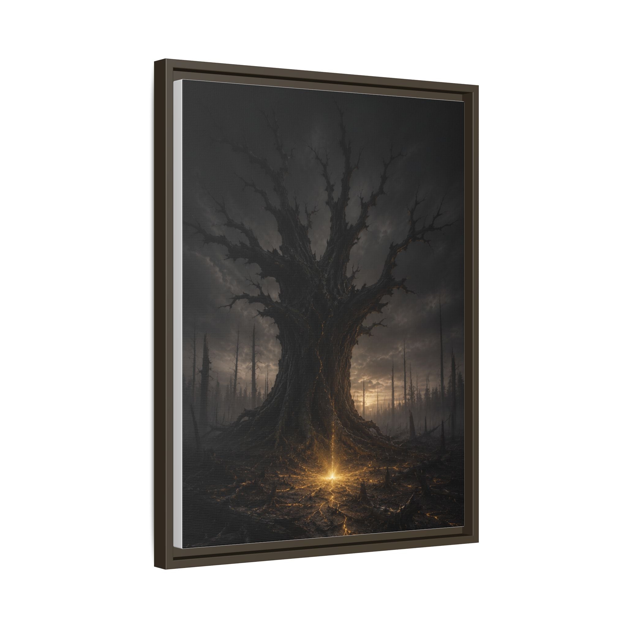 Dark Fantasy Tree Canvas Print — Framed Matte Wall Art