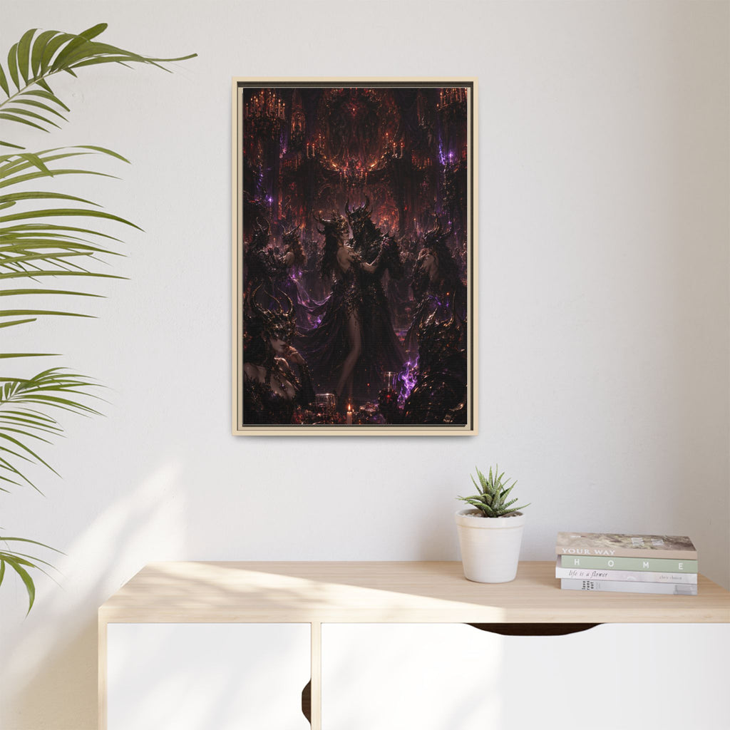 Framed Matte Canvas — Dark Fantasy Demon Lord Wall Art