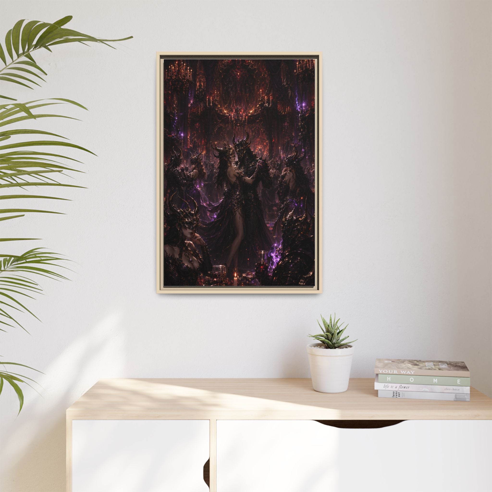 Framed Matte Canvas — Dark Fantasy Demon Lord Wall Art