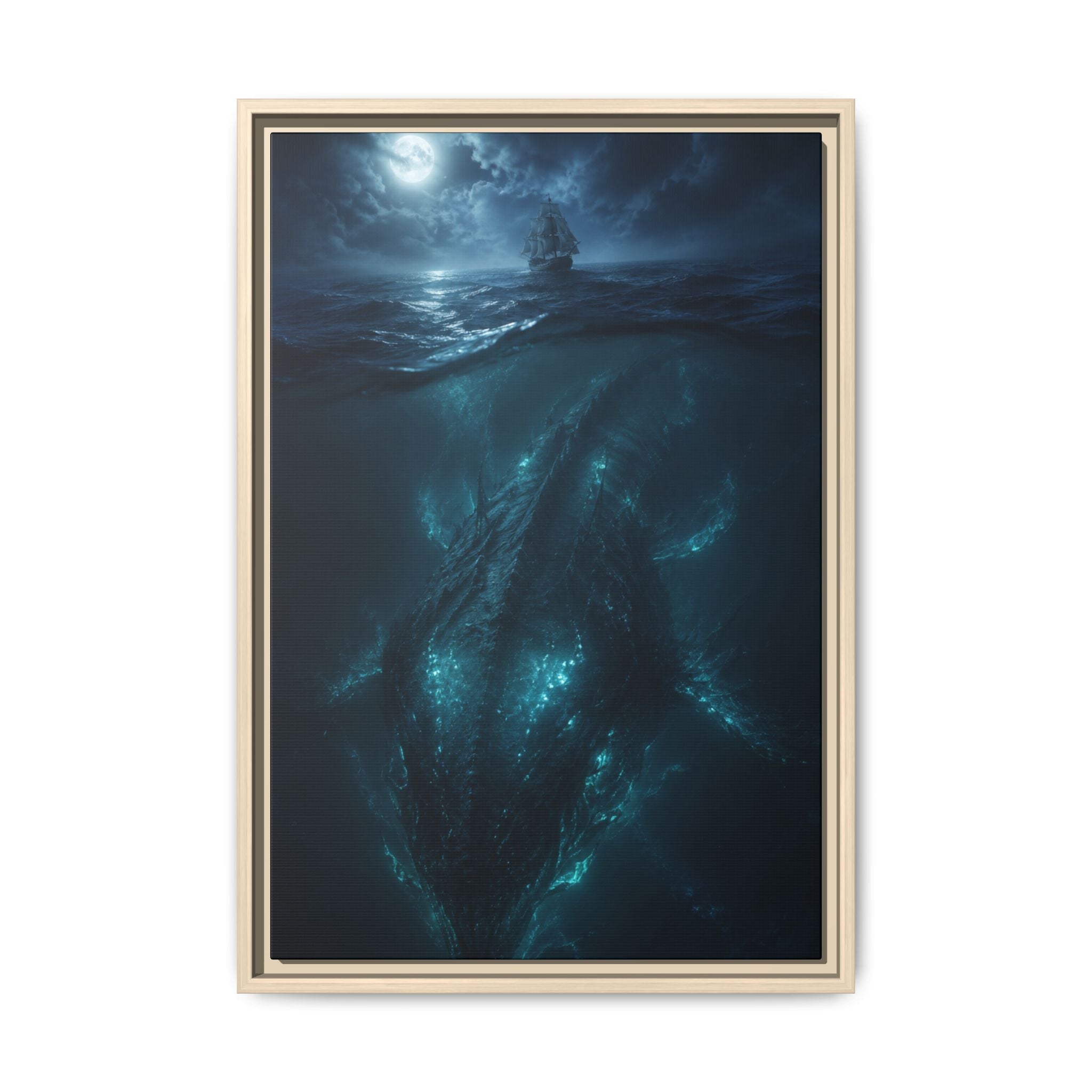 Fine Art Paper Print Wall Art — Mystical Moonlit Sea Creature Print