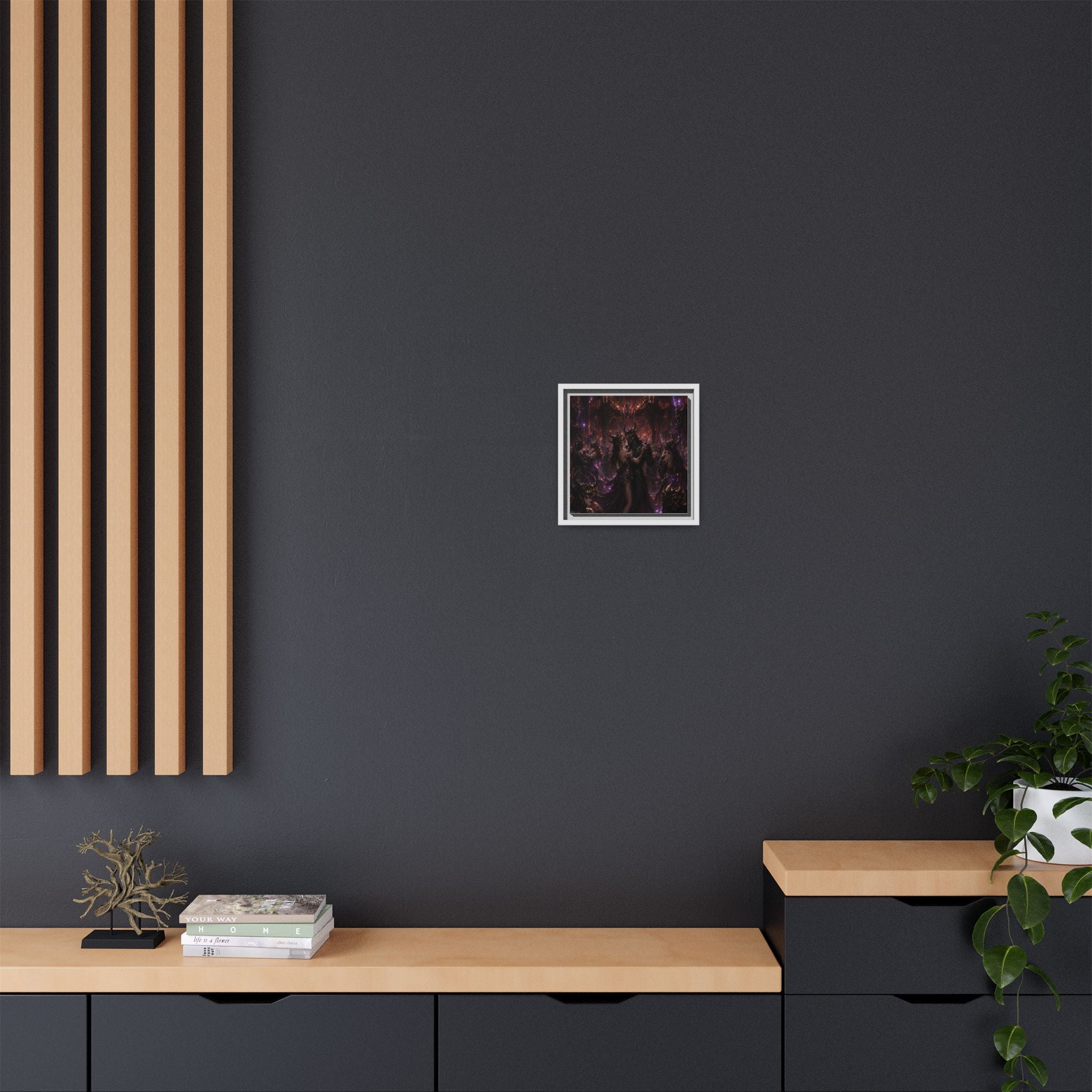 Framed Matte Canvas — Dark Fantasy Demon Lord Wall Art