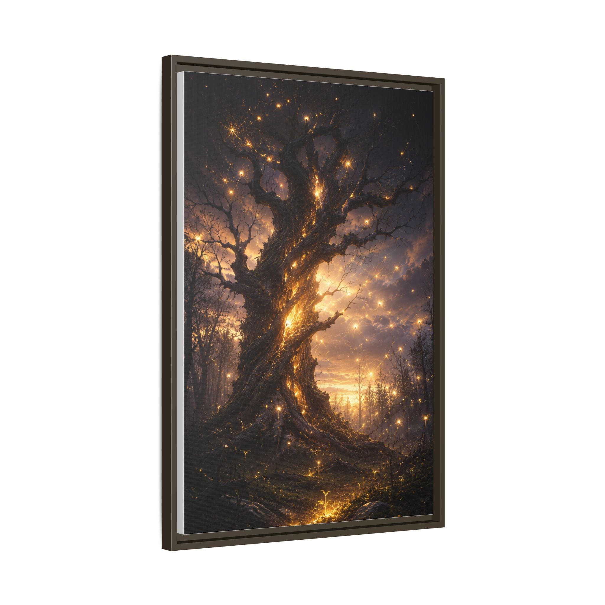 Enchanted Tree Matte Canvas Print — Framed Fantasy Wall Art