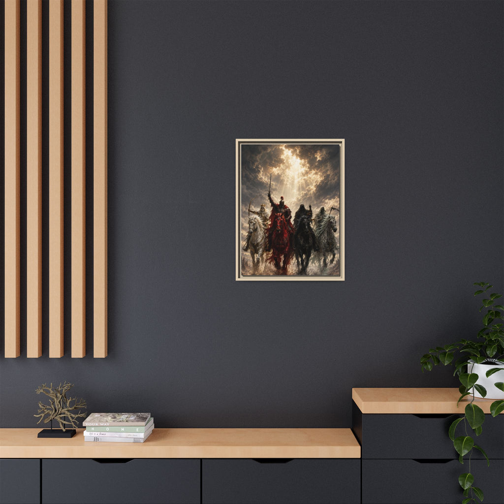 Framed Matte Canvas Print — Four Horsemen Fantasy Wall Art