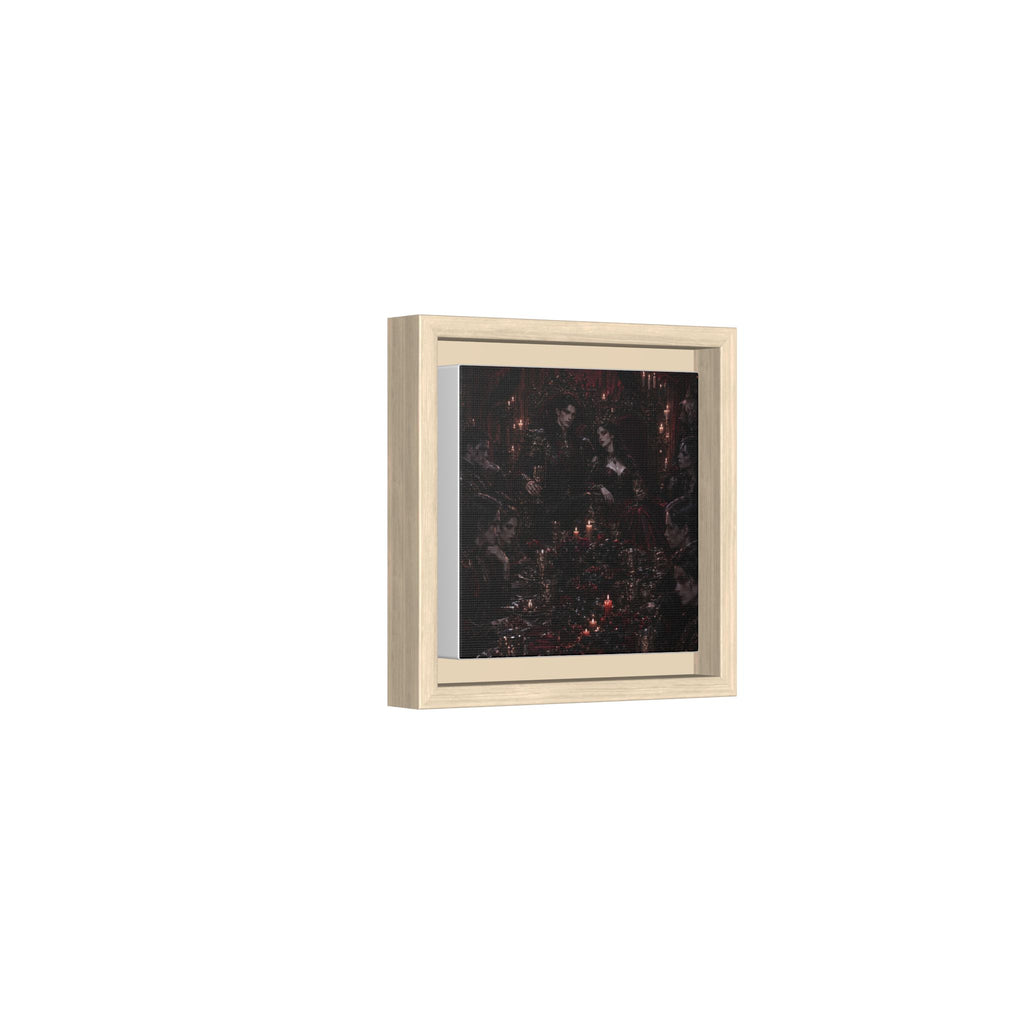 Gothic Victorian Dinner Party Matte Framed Canvas