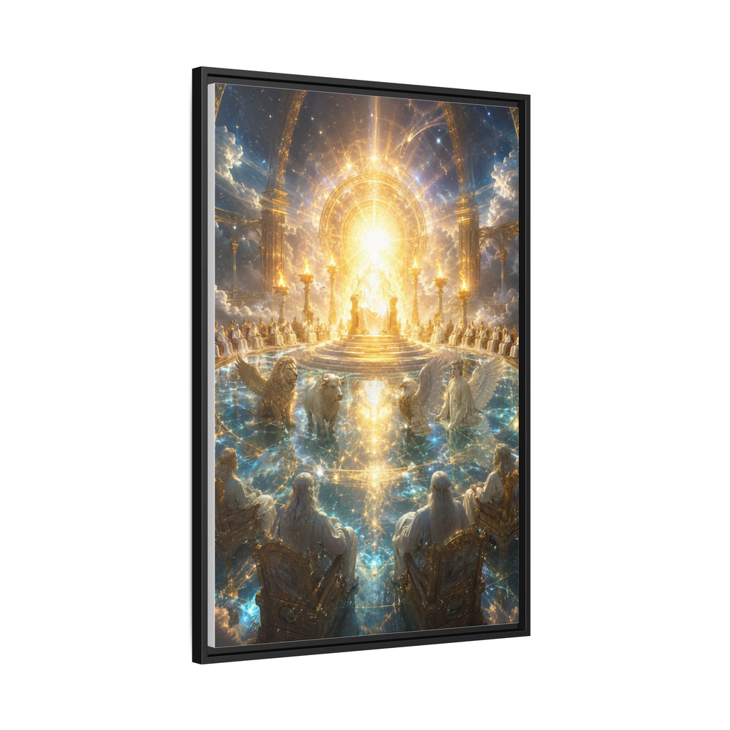 Heavenly Throne Room Matte Framed Canvas Print