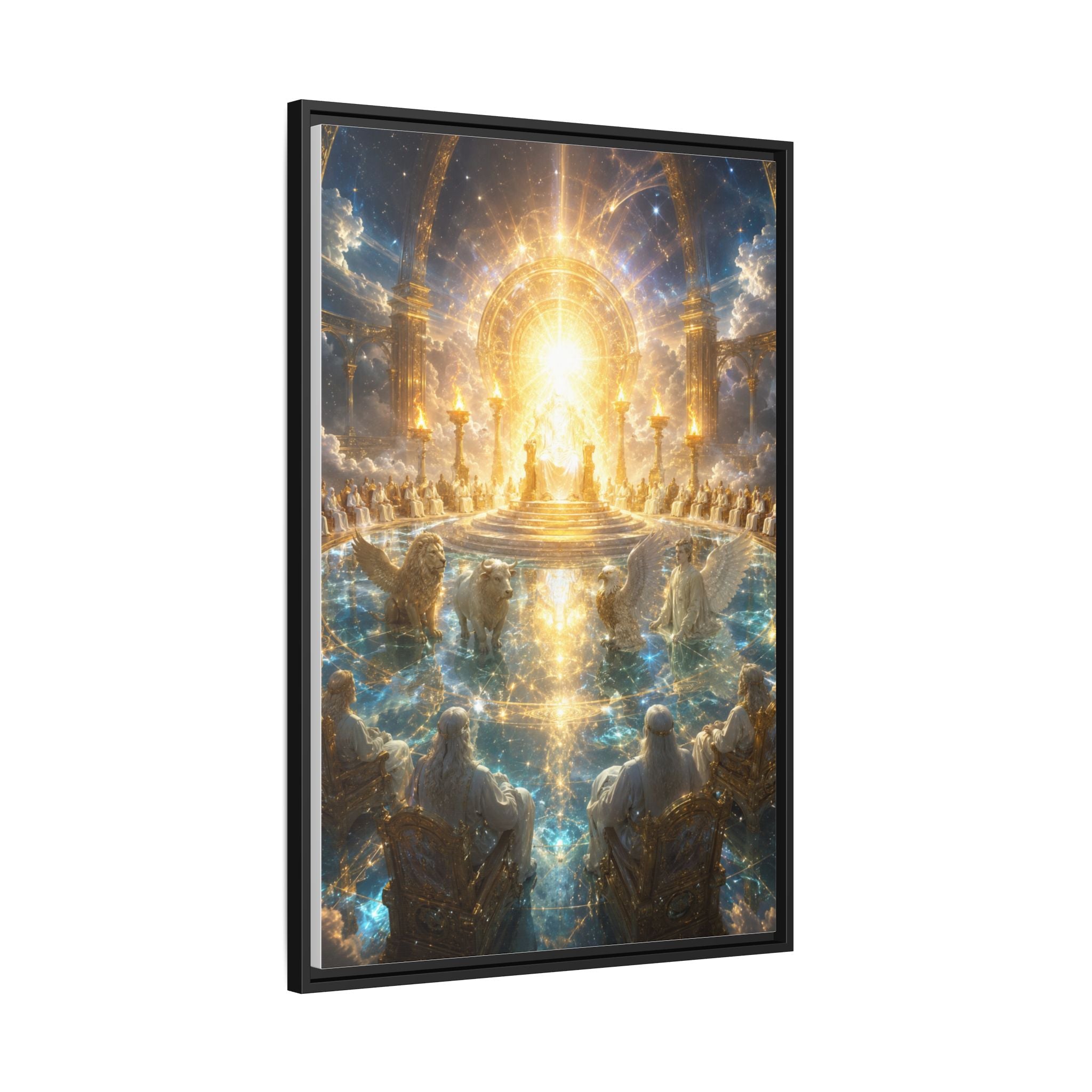Heavenly Throne Room Matte Framed Canvas Print