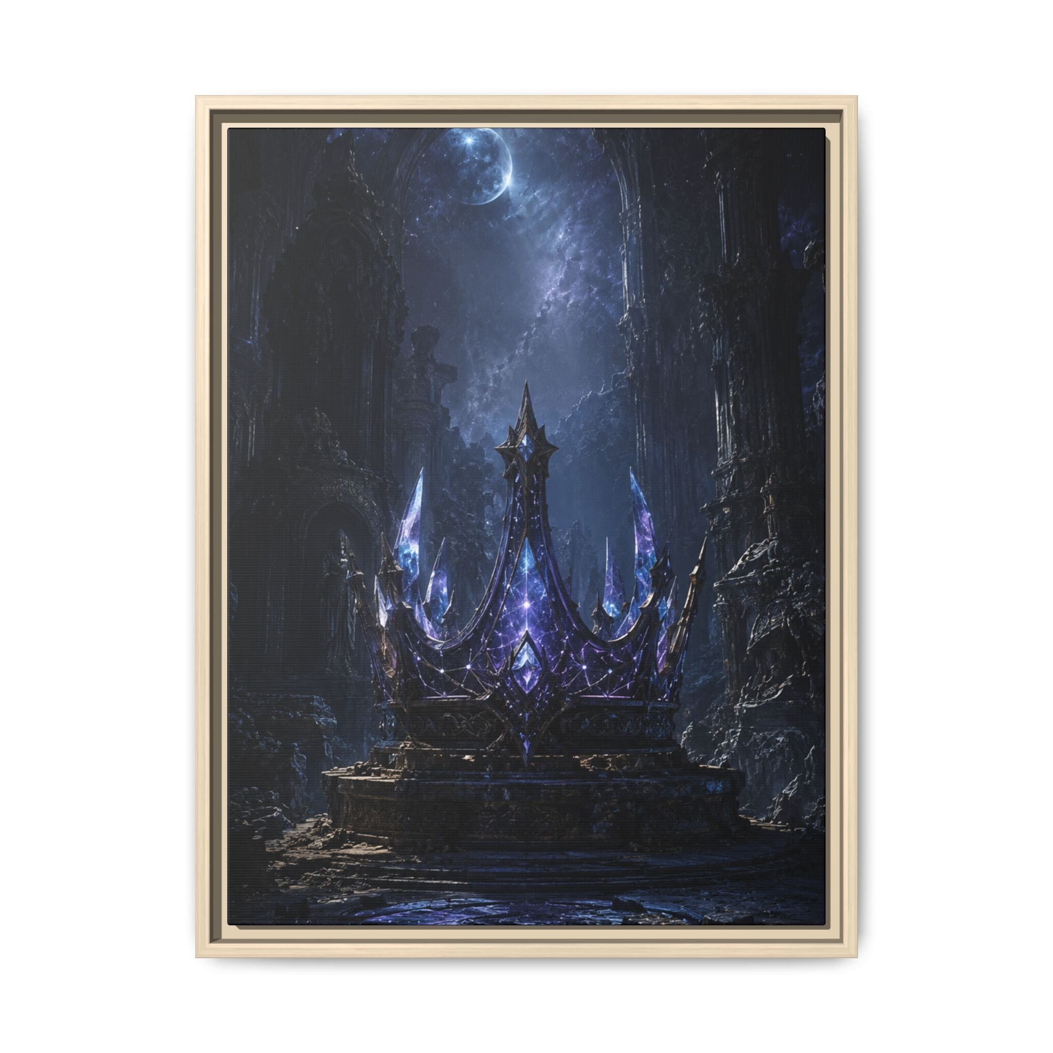 Dark Fantasy Crown Fine Art Paper Print — Gothic Wall Art