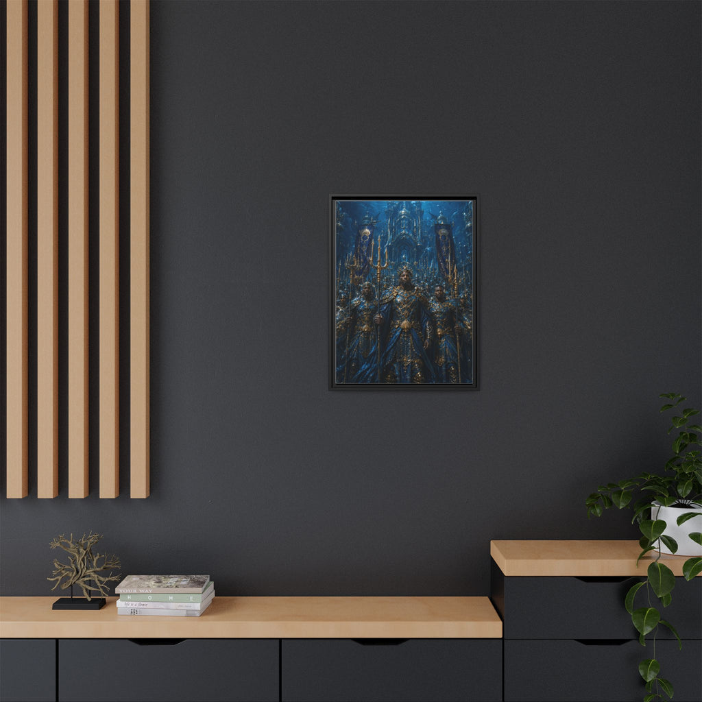 Framed Matte Canvas - Underwater King Artwork