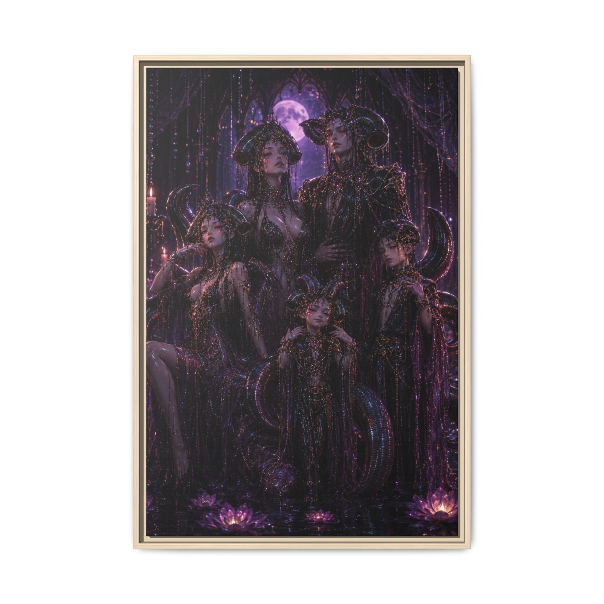 Gothic Moon Leeches Matte Fine Art Paper Print