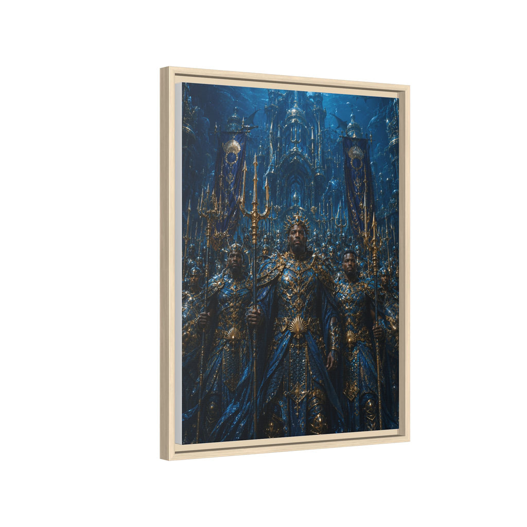 Framed Matte Canvas - Underwater King Artwork