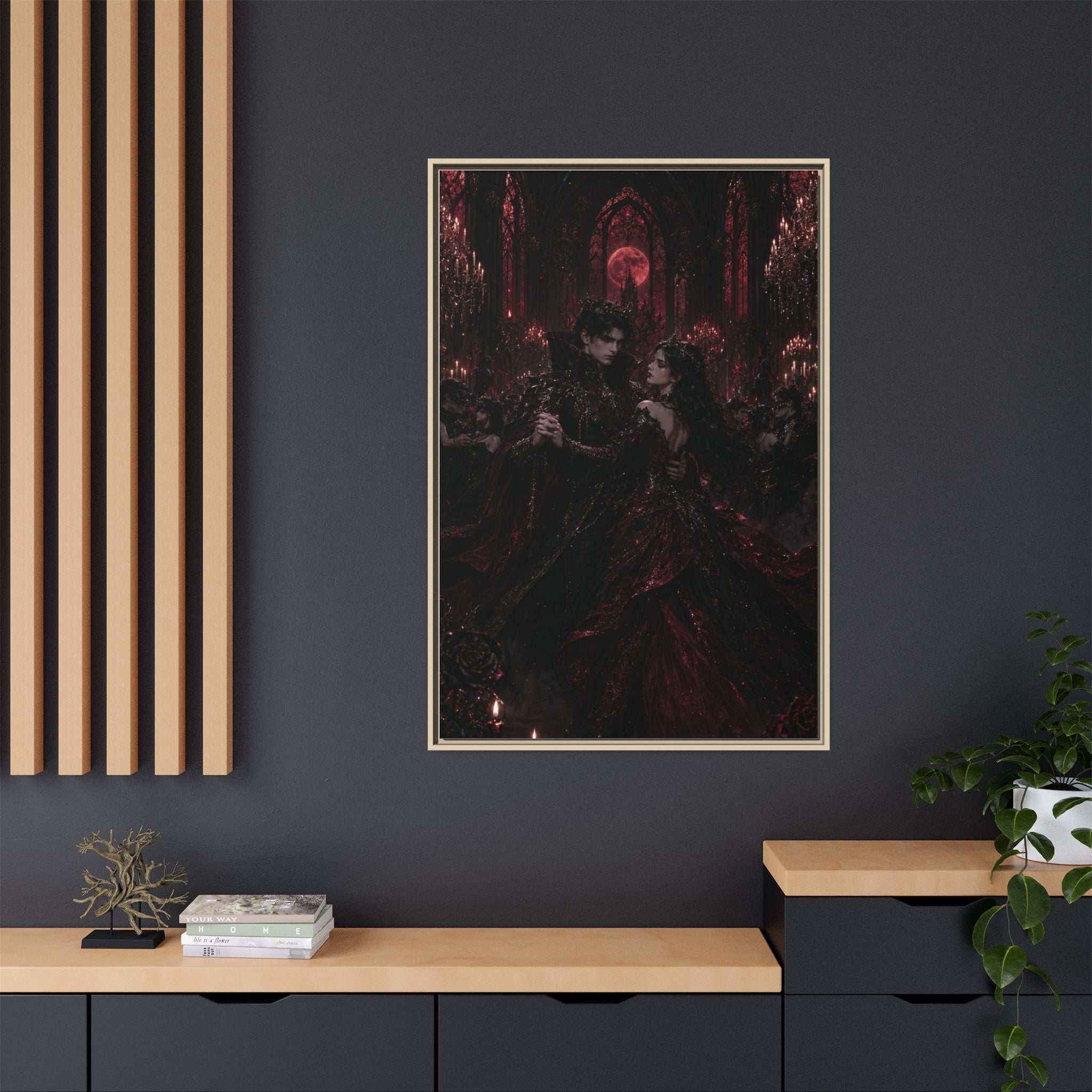 Gothic Romance Matte Canvas Print (Framed)