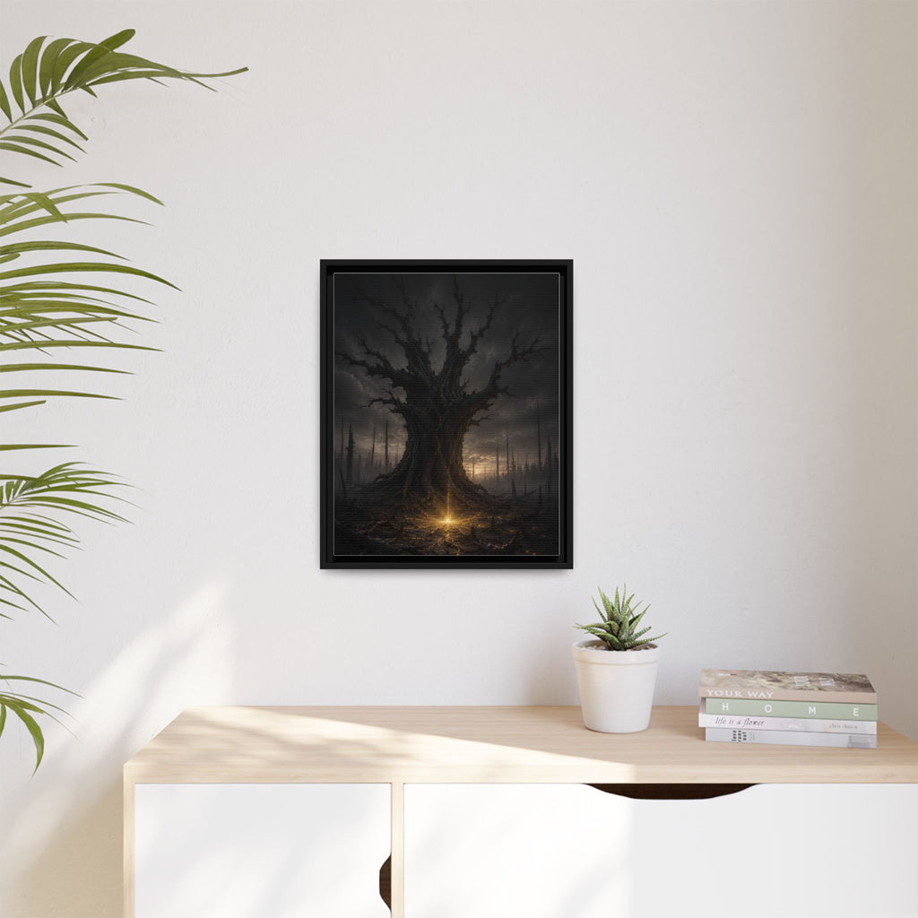Dark Fantasy Tree Canvas Print — Framed Matte Wall Art