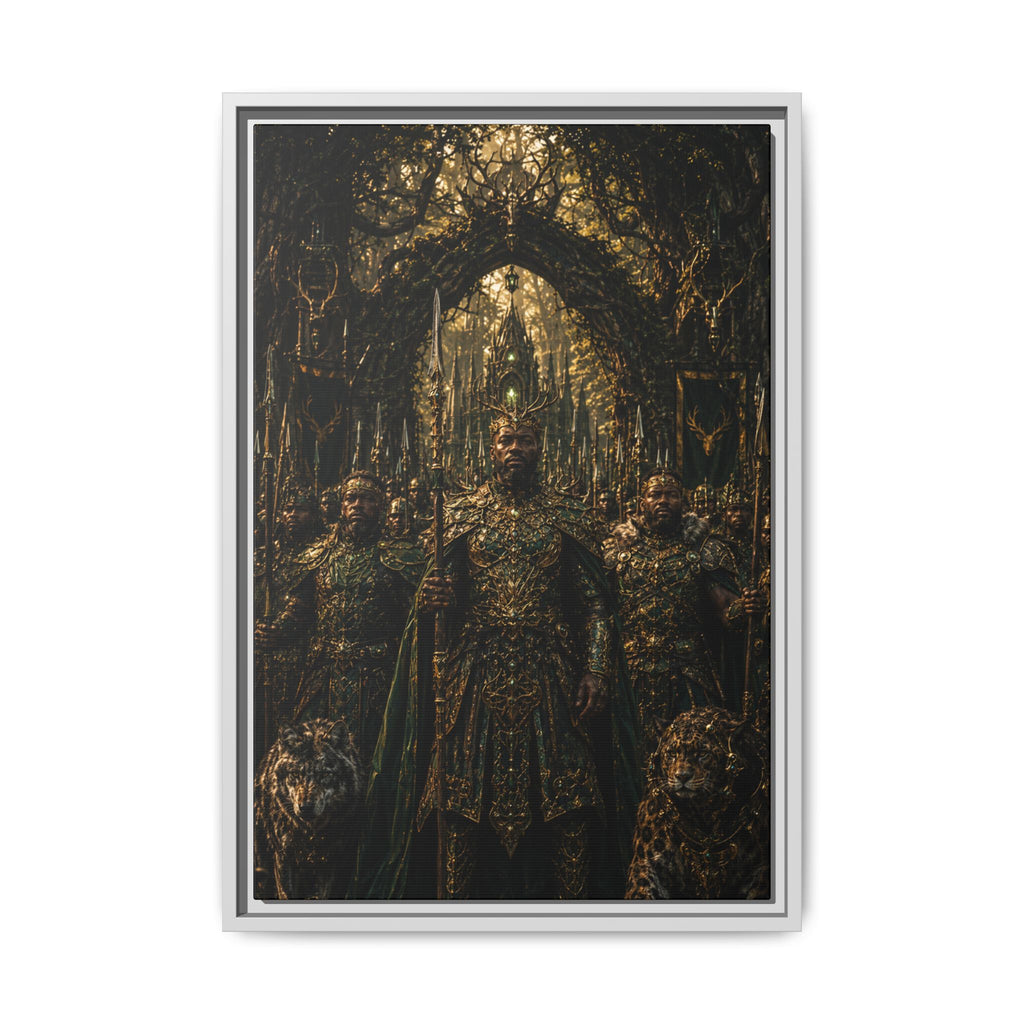 Fine Art Paper Print — Regal Fantasy King in Ornate Armor