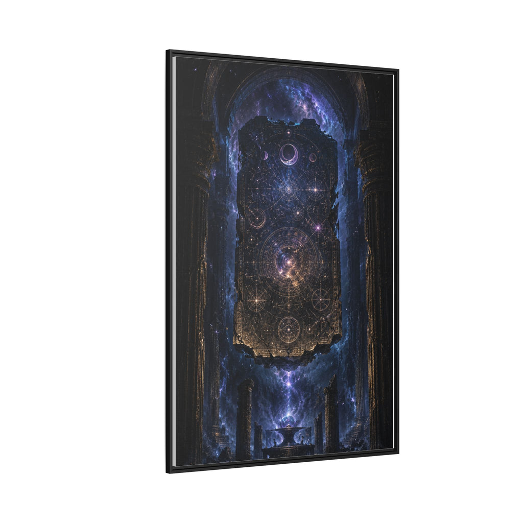Framed Matte Canvas Wall Art — Cosmic Cathedral Galaxy Print